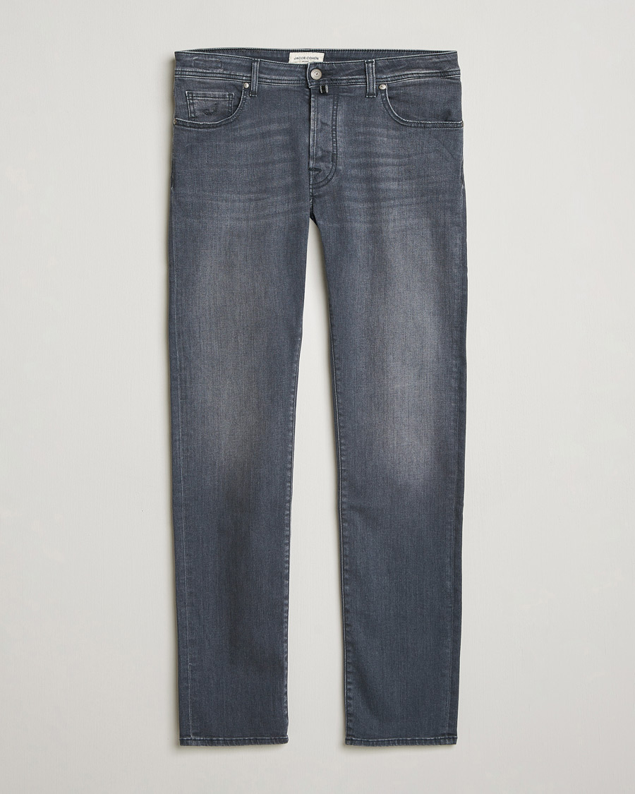 Herre | Bukser | Jacob Cohën | Bard Slim Fit Stretch Jeans Mid Grey