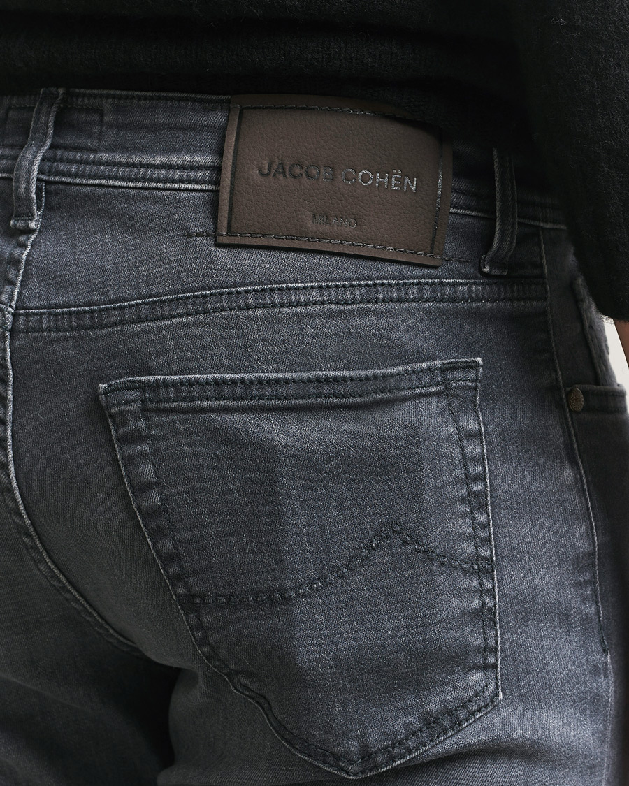 Herre | Jeans | Jacob Cohën | Bard Slim Fit Stretch Jeans Mid Grey