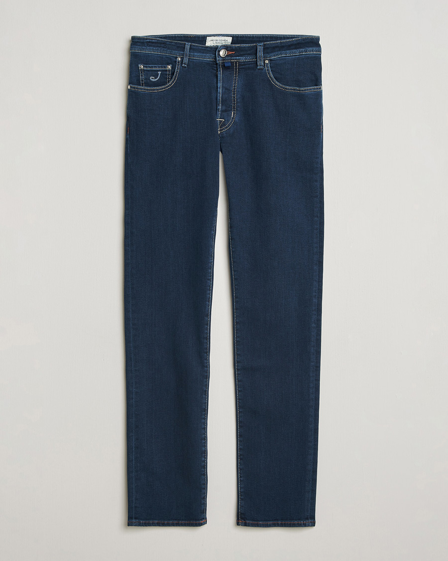 Herre | Bukser | Jacob Cohën | Bard Slim Fit Stretch Jeans Dark Blue