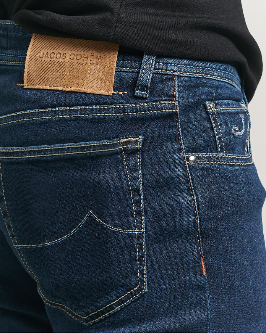 Herre | Bukser | Jacob Cohën | Bard Slim Fit Stretch Jeans Dark Blue
