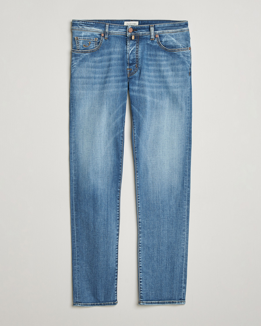 Herre | Jeans | Jacob Cohën | Bard Slim Fit Stretch Jeans Light Blue