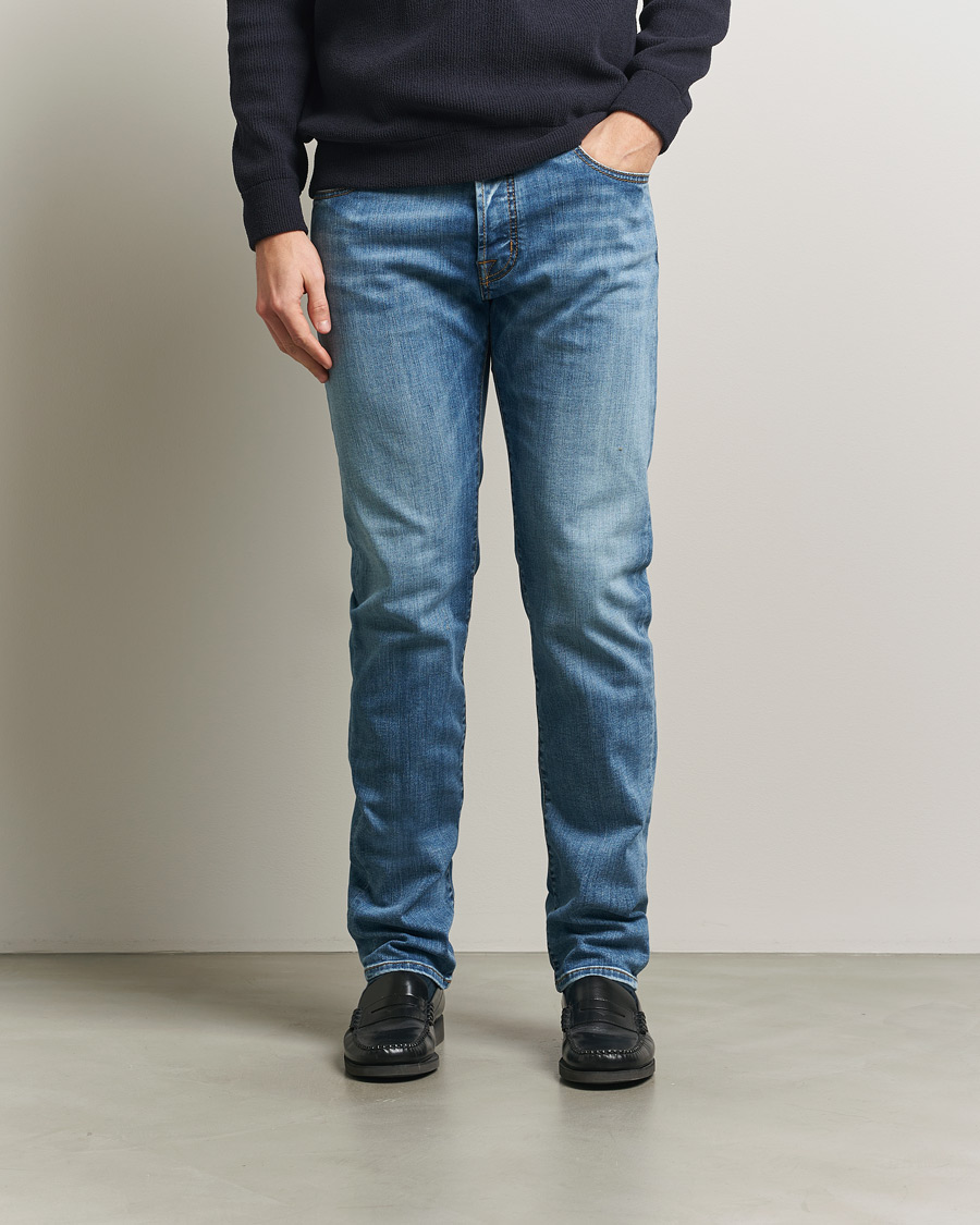 Herre | Jeans | Jacob Cohën | Bard Slim Fit Stretch Jeans Light Blue