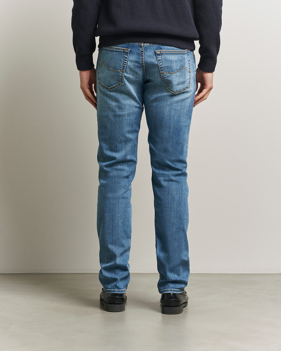 Herre | Jeans | Jacob Cohën | Bard Slim Fit Stretch Jeans Light Blue