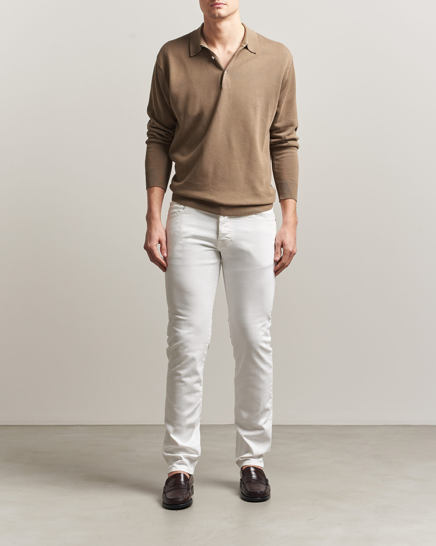 Herre | Jeans | Jacob Cohën | Bard Slim Fit Bull Stretch Jeans White