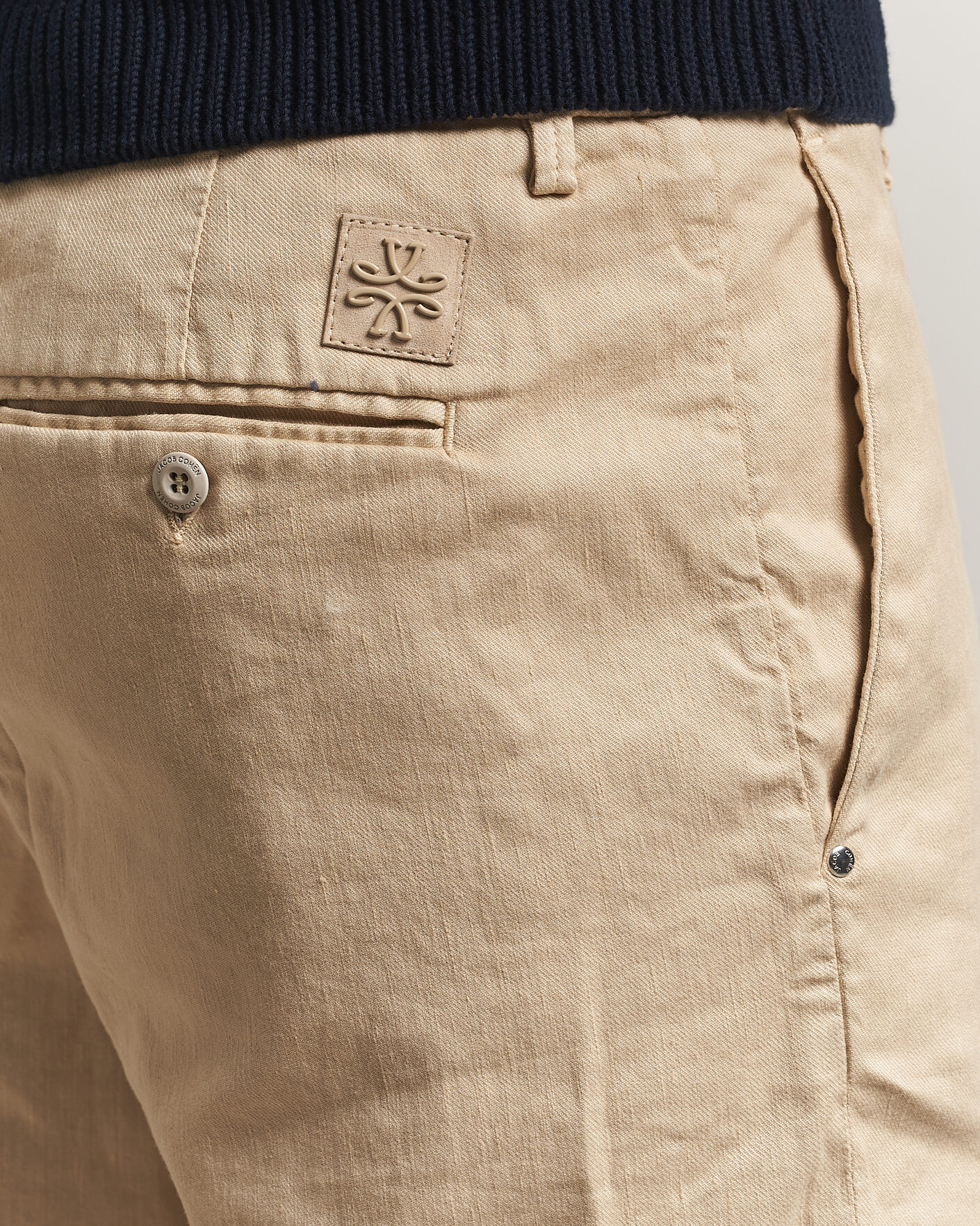 Herre | Shorts | Jacob Cohën | George Stretch Linen Shorts Beige