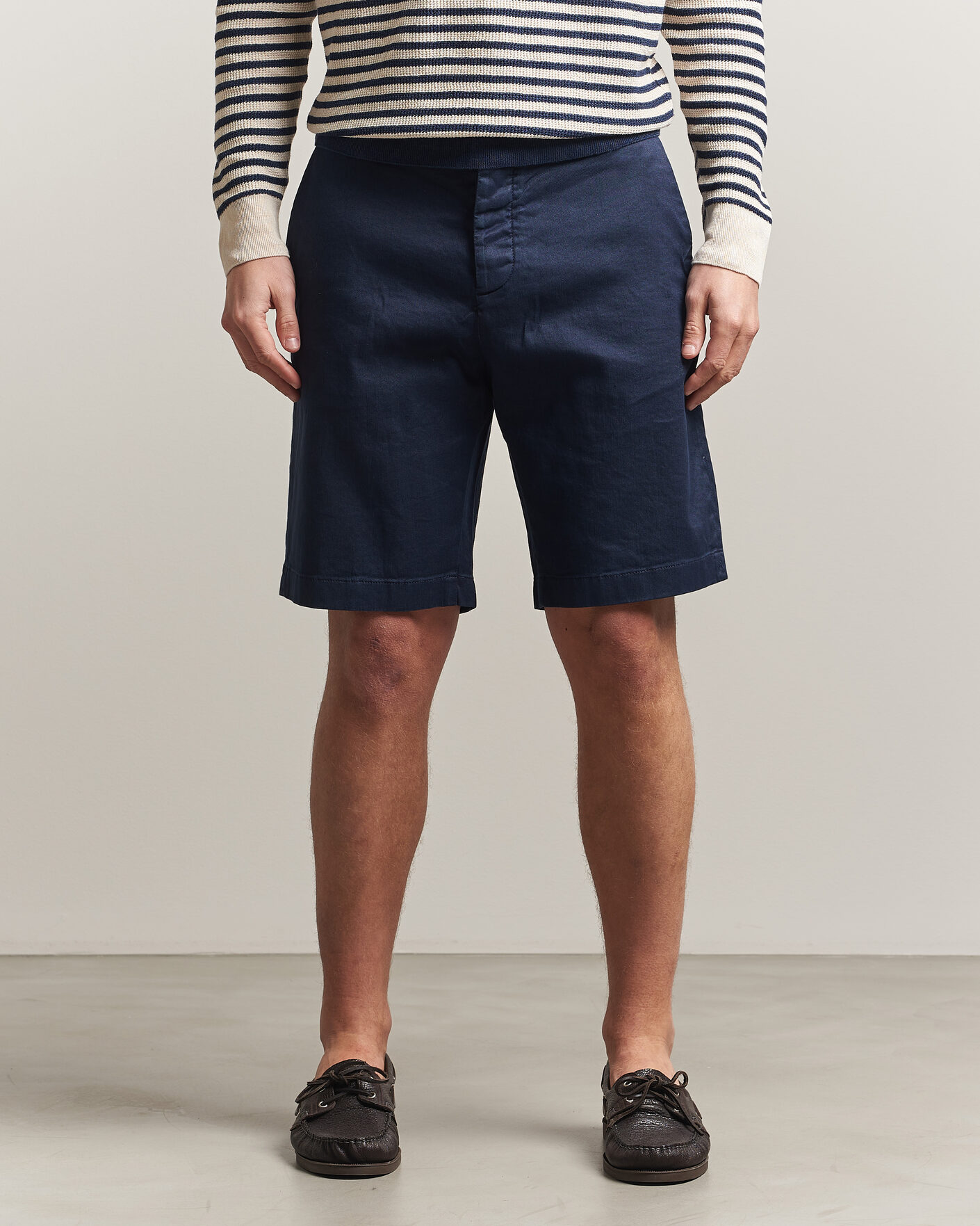Herre | Shorts | Jacob Cohën | George Stretch Linen Shorts Navy