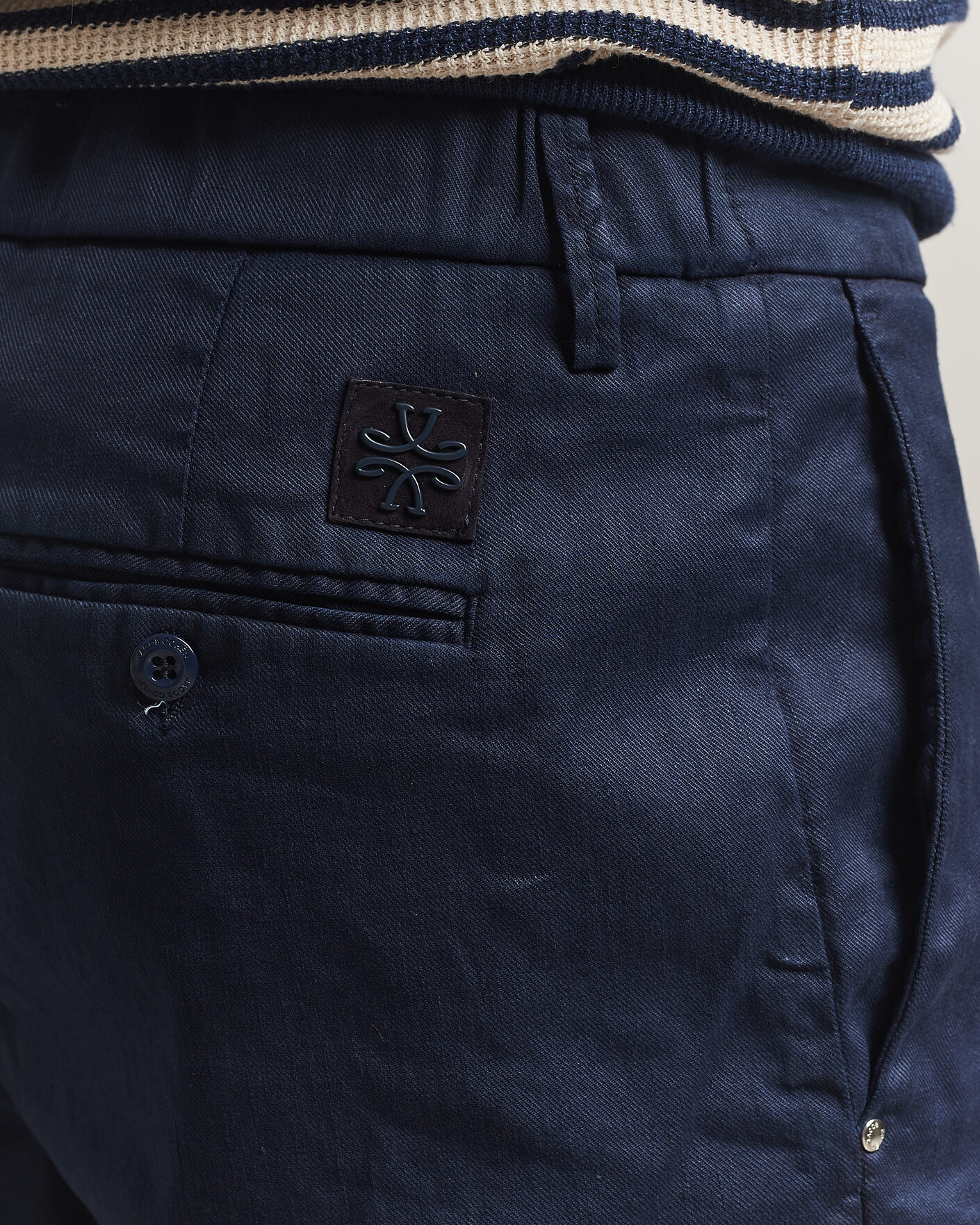 Herre | Shorts | Jacob Cohën | George Stretch Linen Shorts Navy