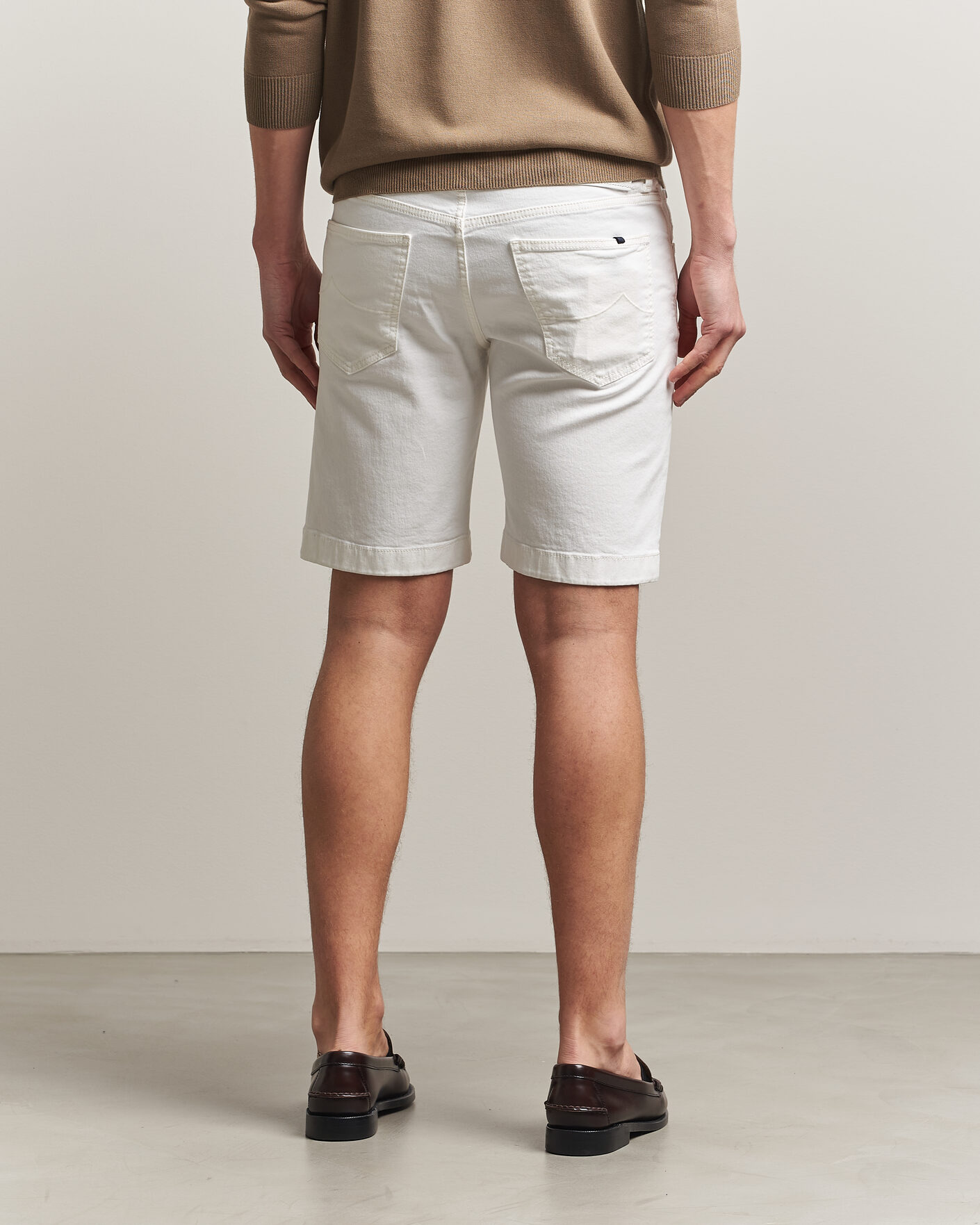 Herre | Shorts | Jacob Cohën | Nicolas Bull Stretch Denim Shorts White