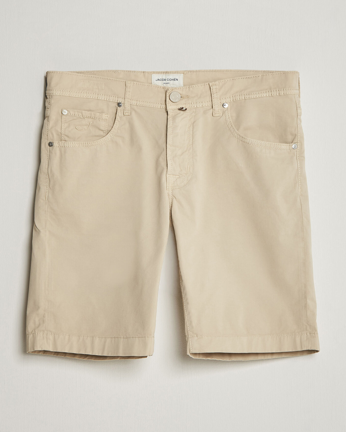 Herre | Shorts | Jacob Cohën | Nicolas Cotton Gabardine Shorts Beige