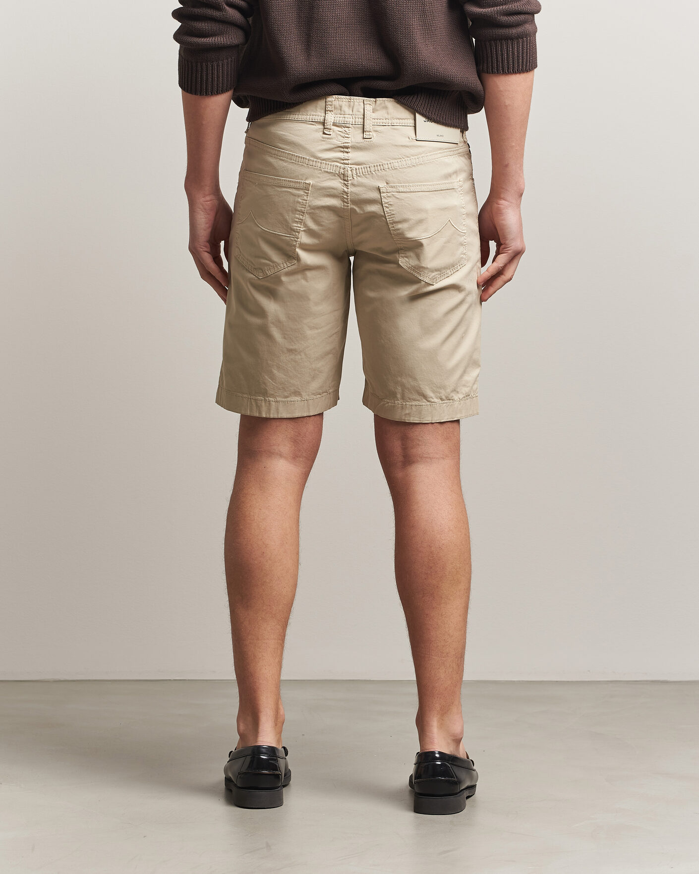 Herre | Shorts | Jacob Cohën | Nicolas Cotton Gabardine Shorts Beige