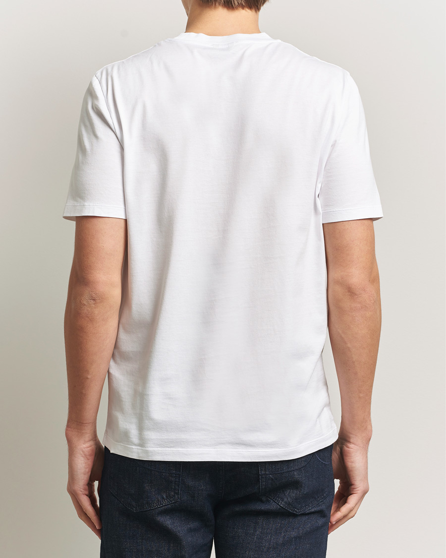 Herre | T-Shirts | Jacob Cohën | Cotton Logo T-Shirt White