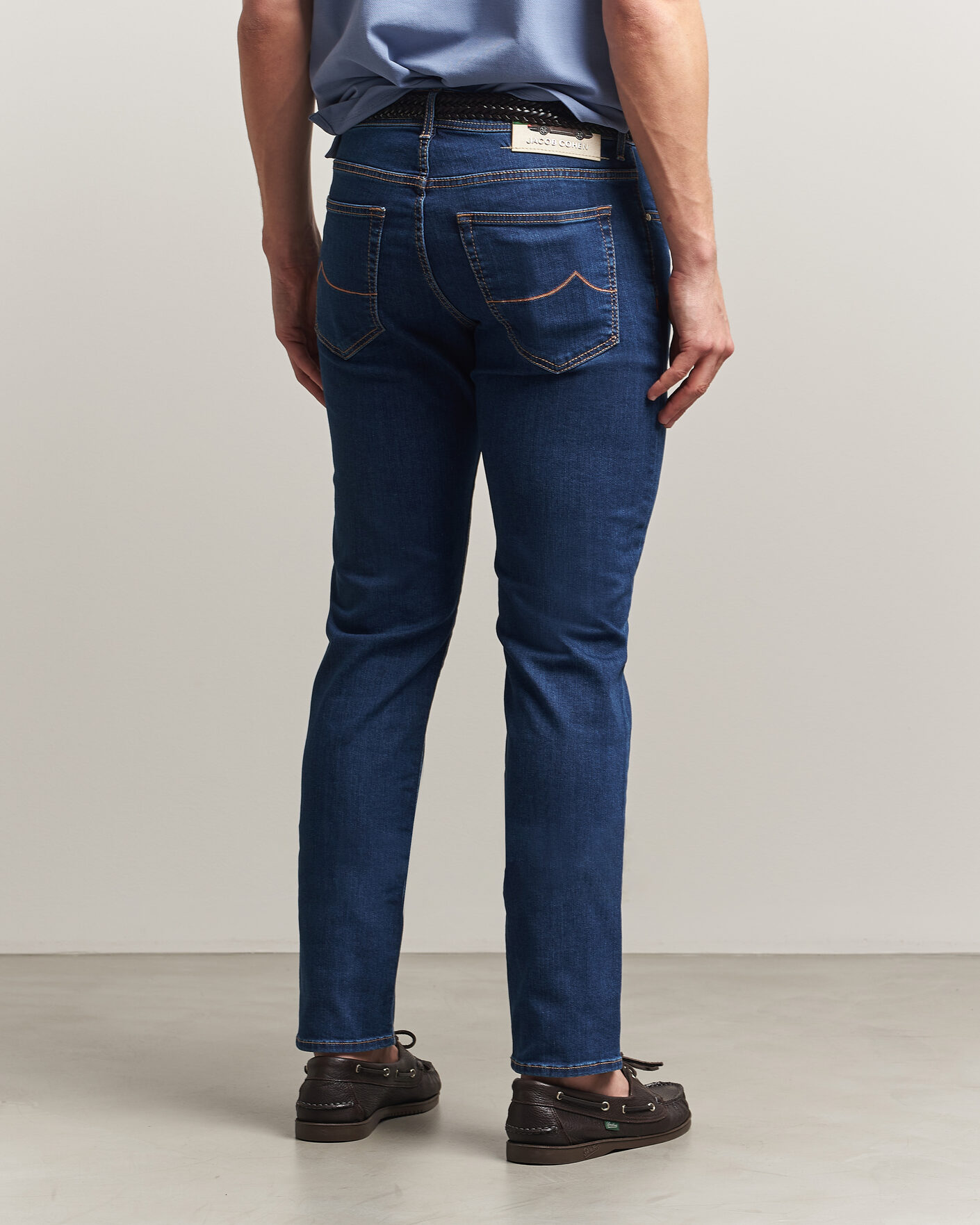 Herre | Jeans | Jacob Cohën | Bard Slim Fit Stretch Porsche Patch Jeans Dark Blue