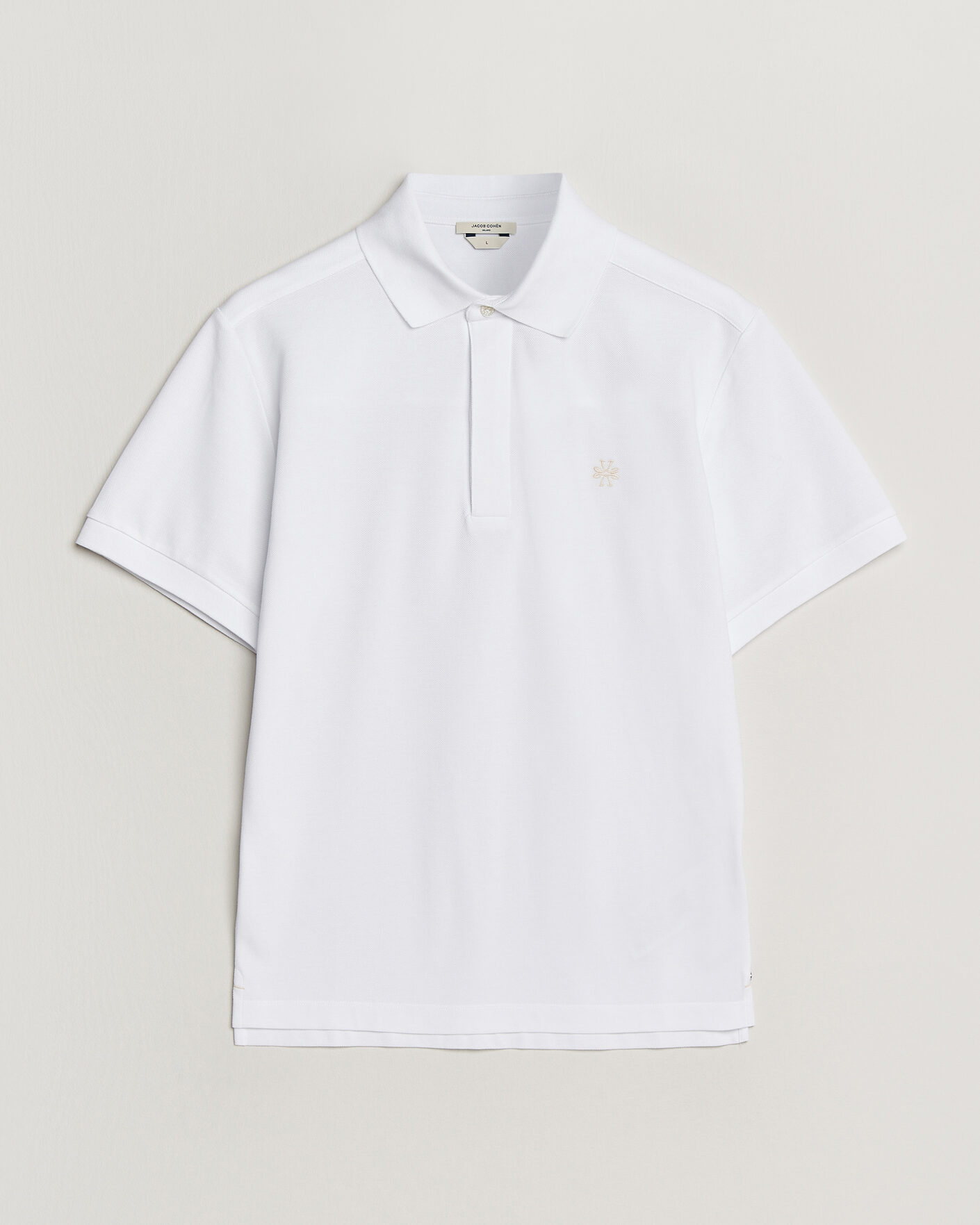 Herre | Pikéer | Jacob Cohën | Cotton Polo Piquet Optical White