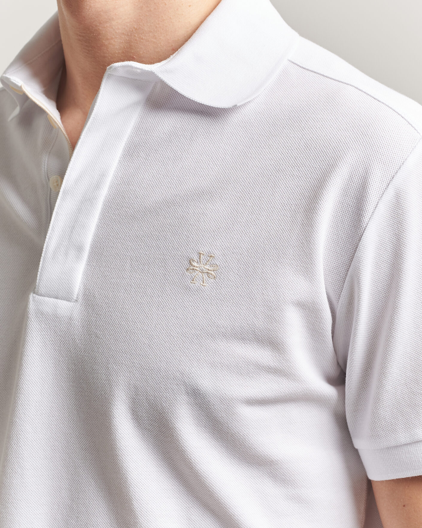 Herre | Pikéer | Jacob Cohën | Cotton Polo Piquet Optical White
