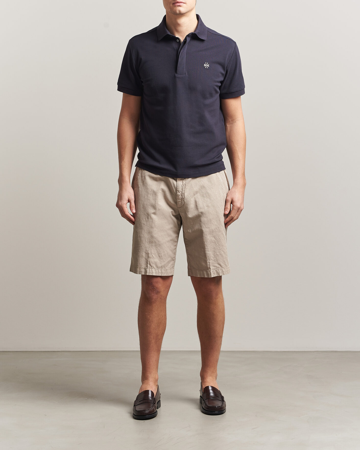 Herre | Pikéer | Jacob Cohën | Cotton Polo Piquet Navy Blue