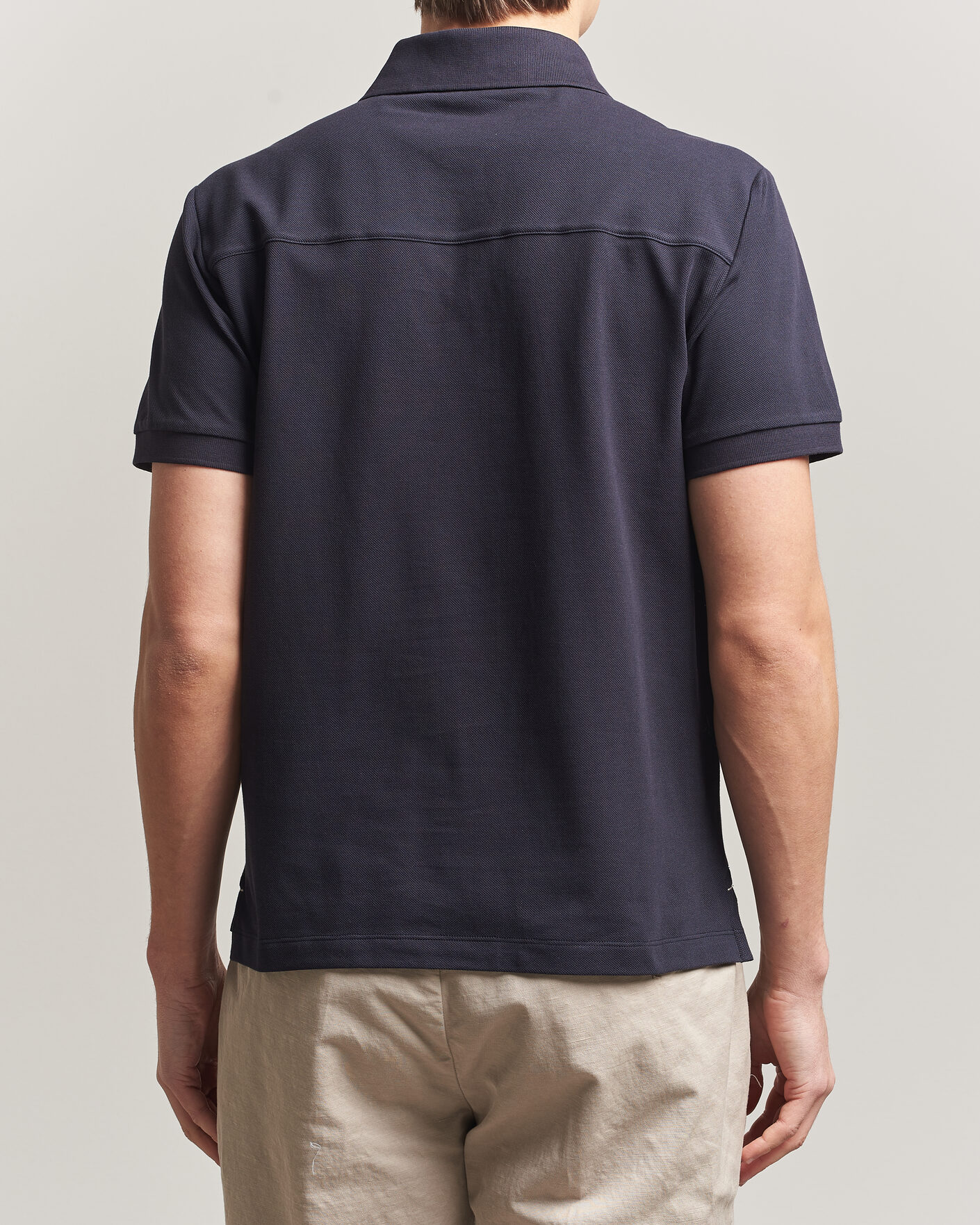 Herre | Pikéer | Jacob Cohën | Cotton Polo Piquet Navy Blue
