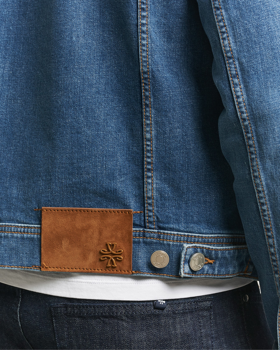 Herre | Jakker | Jacob Cohën | Denim Trucker Jacket Mid Blue