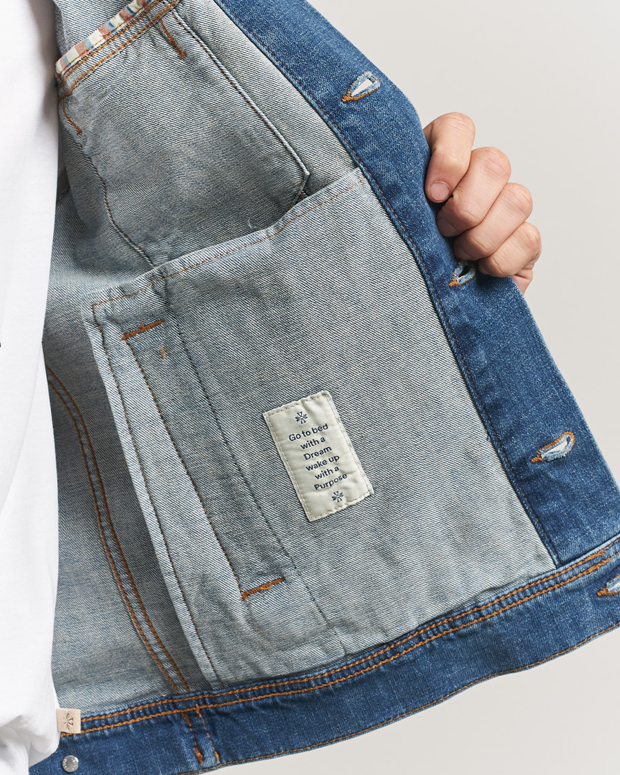 Herre | Jakker | Jacob Cohën | Denim Trucker Jacket Mid Blue