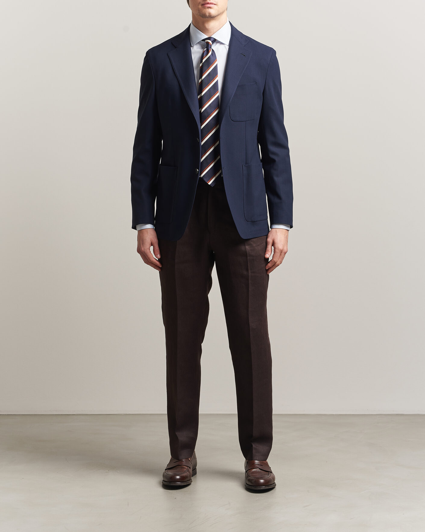 Herre | Dressjakker | Canali | Unconstructed Impeccabile Wool Blazer Navy