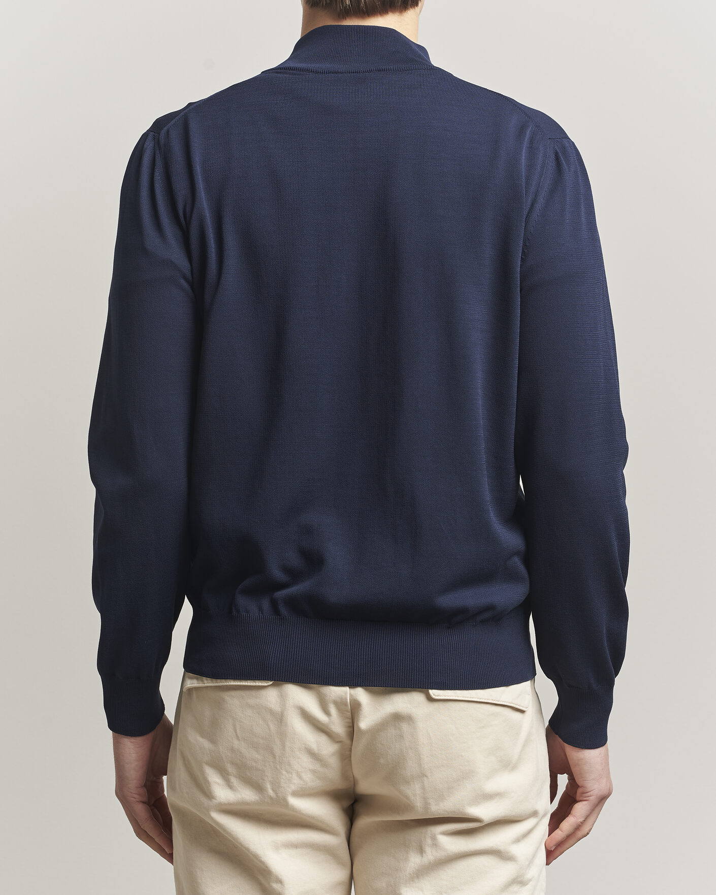 Herre | Gensere | Canali | Cotton Full Zip Navy