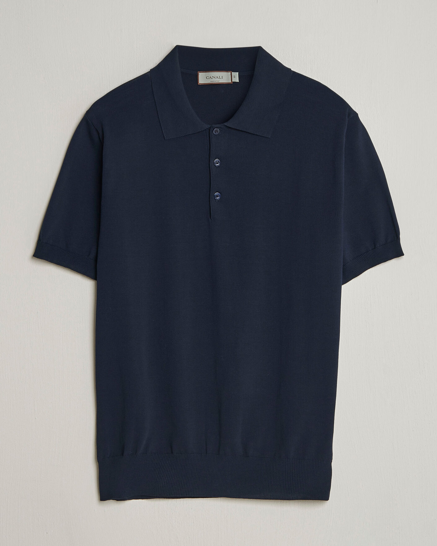 Herre | Pikéer | Canali | Cotton Short Sleeve Polo Navy