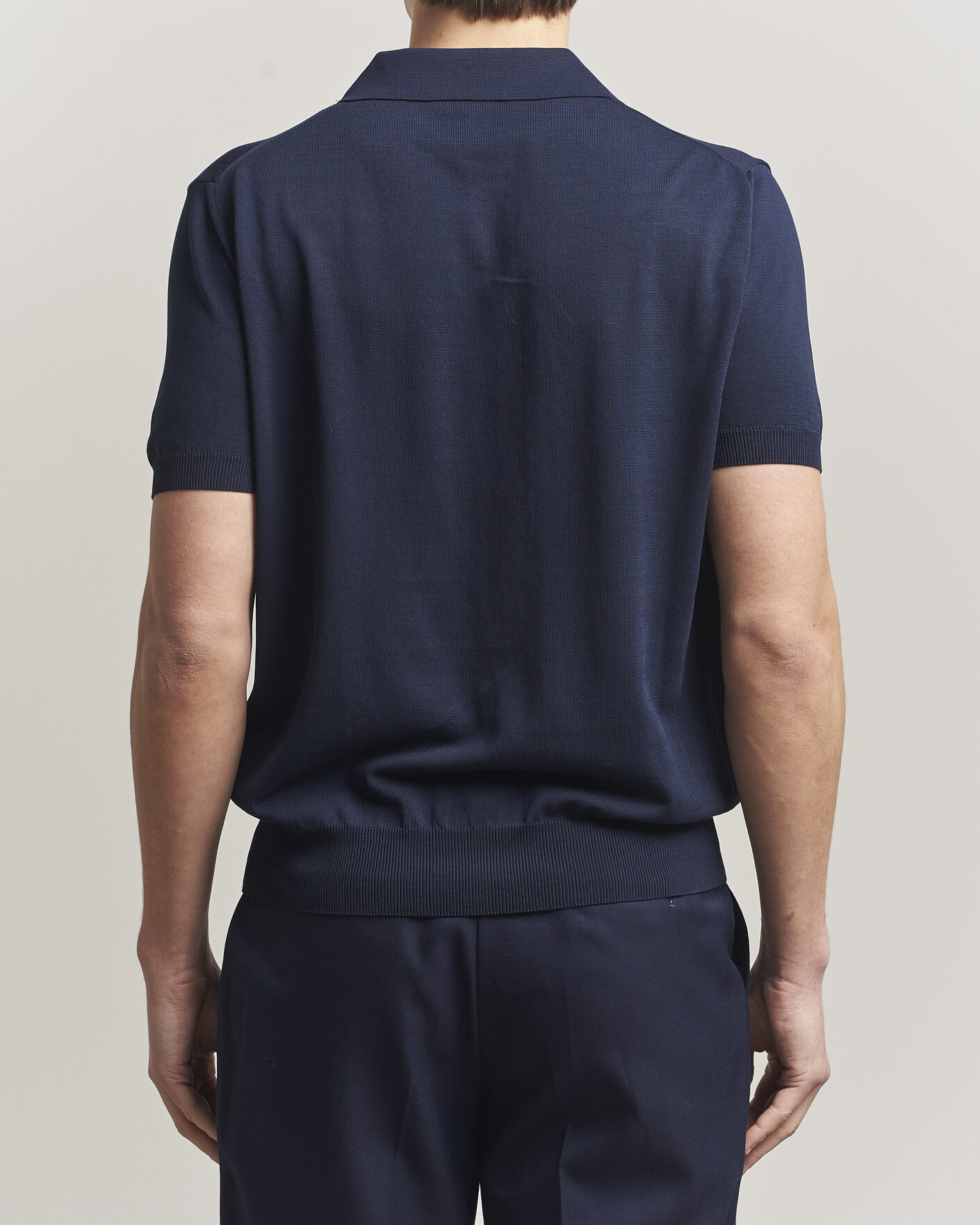 Herre | Pikéer | Canali | Cotton Short Sleeve Polo Navy