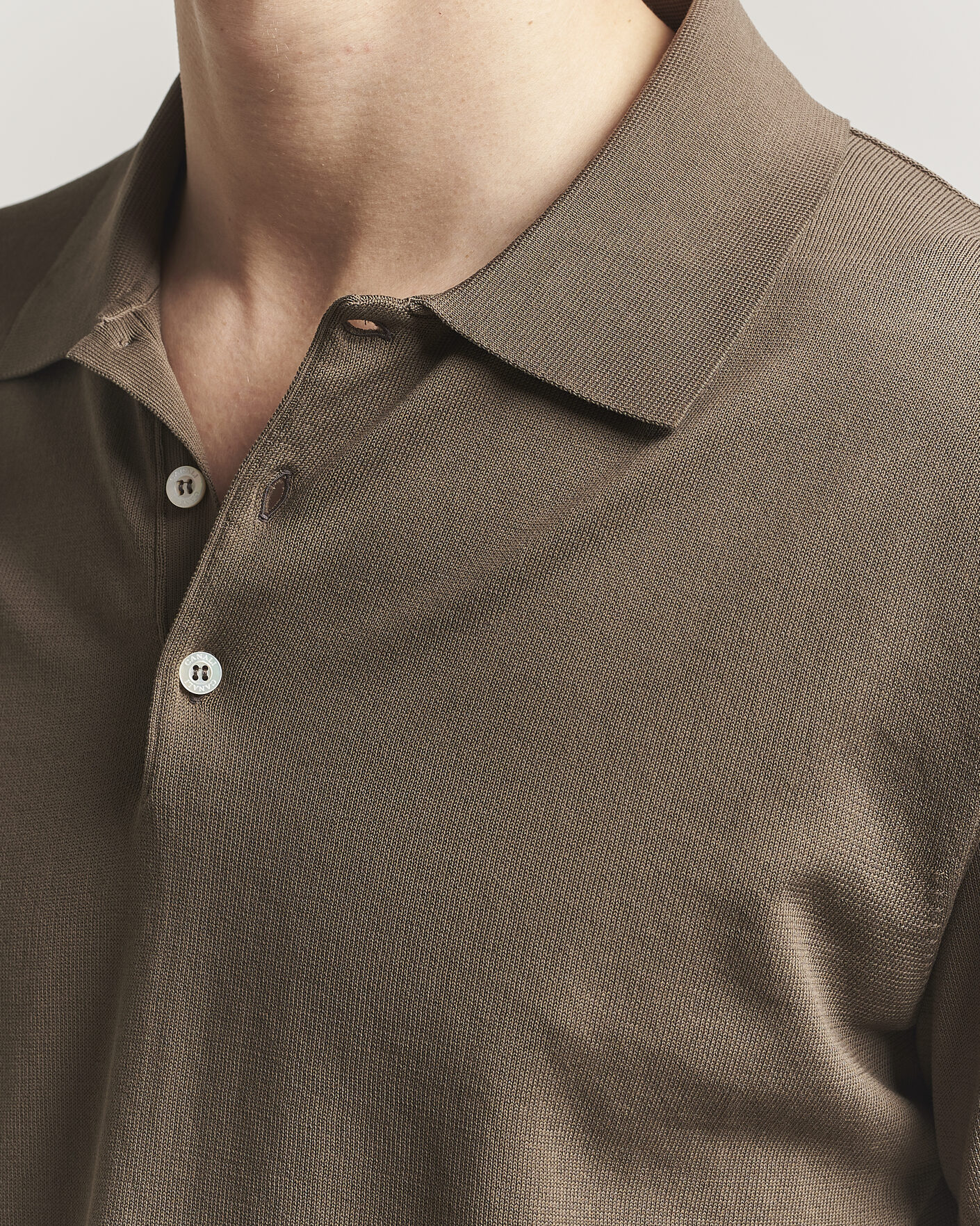 Herre | Pikéer | Canali | Cotton Short Sleeve Polo Brown