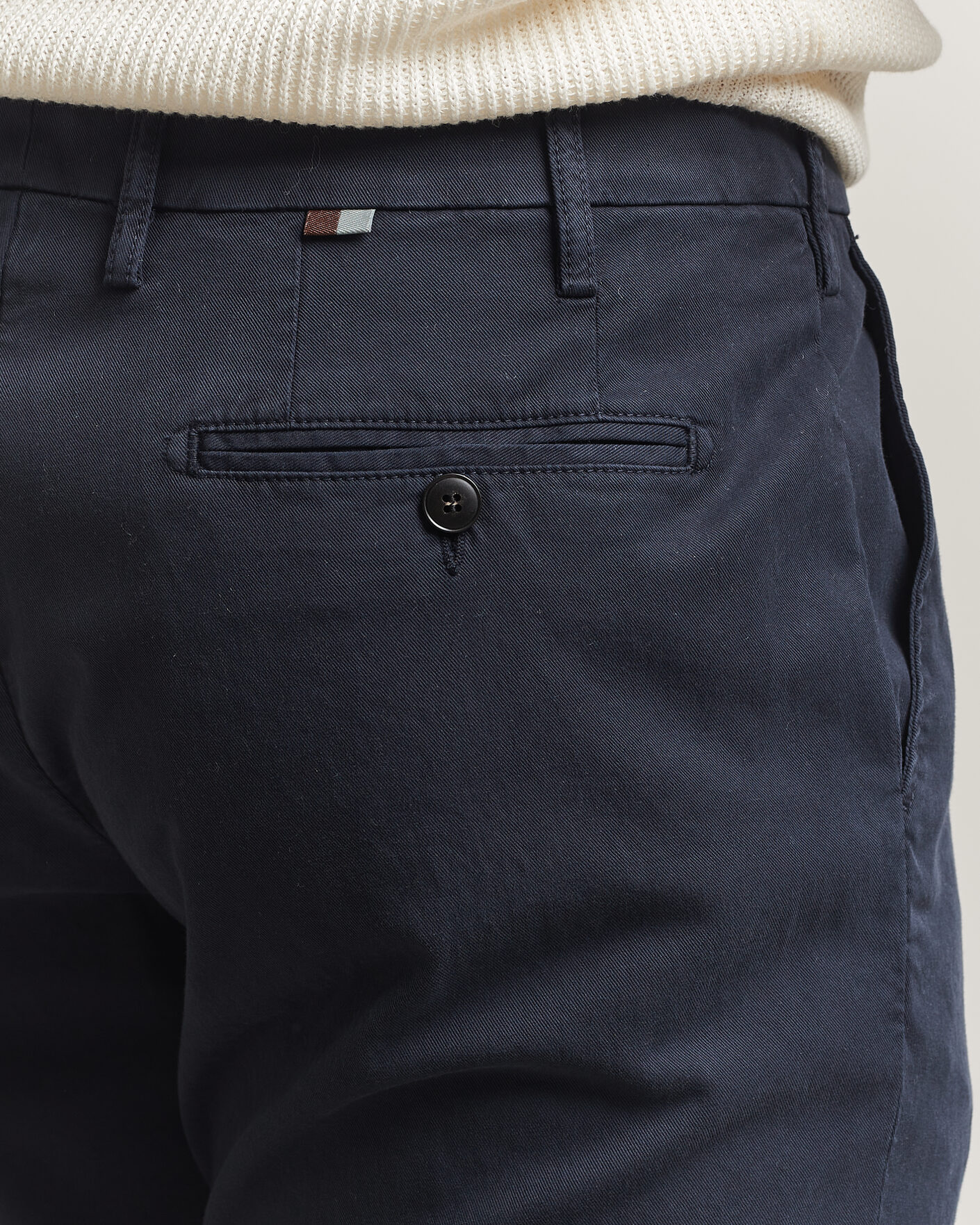 Herre | Bukser | Canali | Regular Fit Cotton/Stretch Chinos Navy