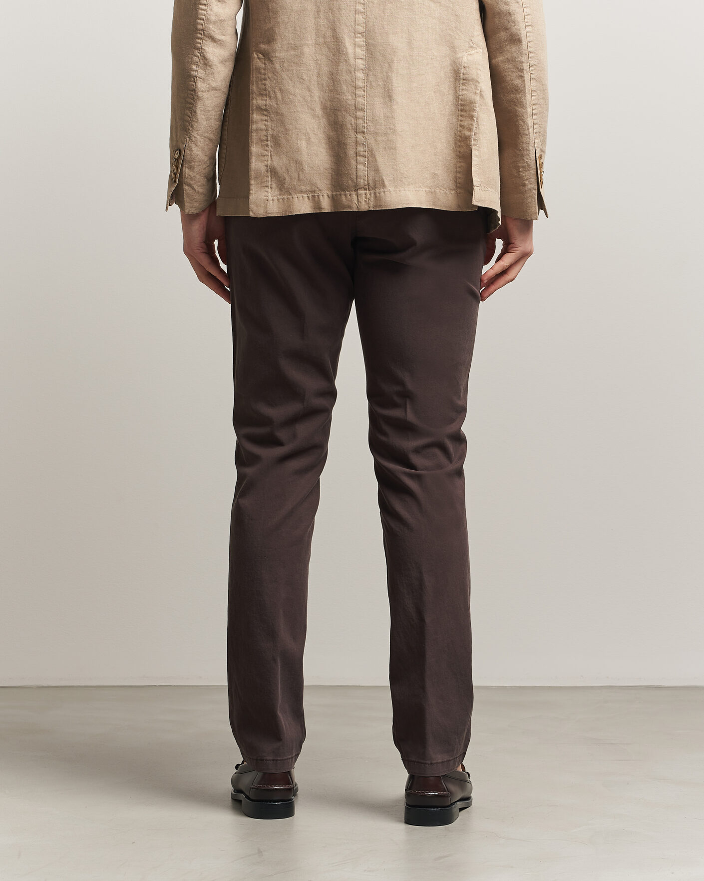 Herre | Bukser | Canali | Regular Fit Cotton/Stretch Chinos Dark Brown