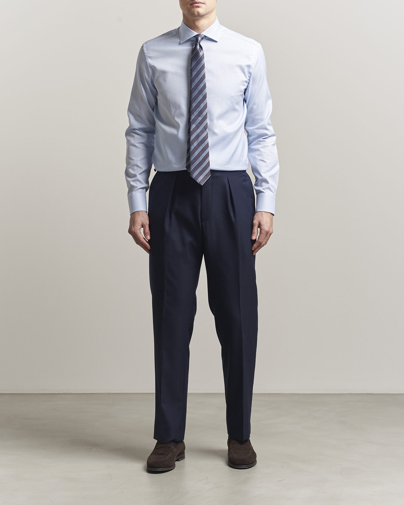 Herre | Skjorter | Canali | Slim Fit Oxford Shirt Light Blue