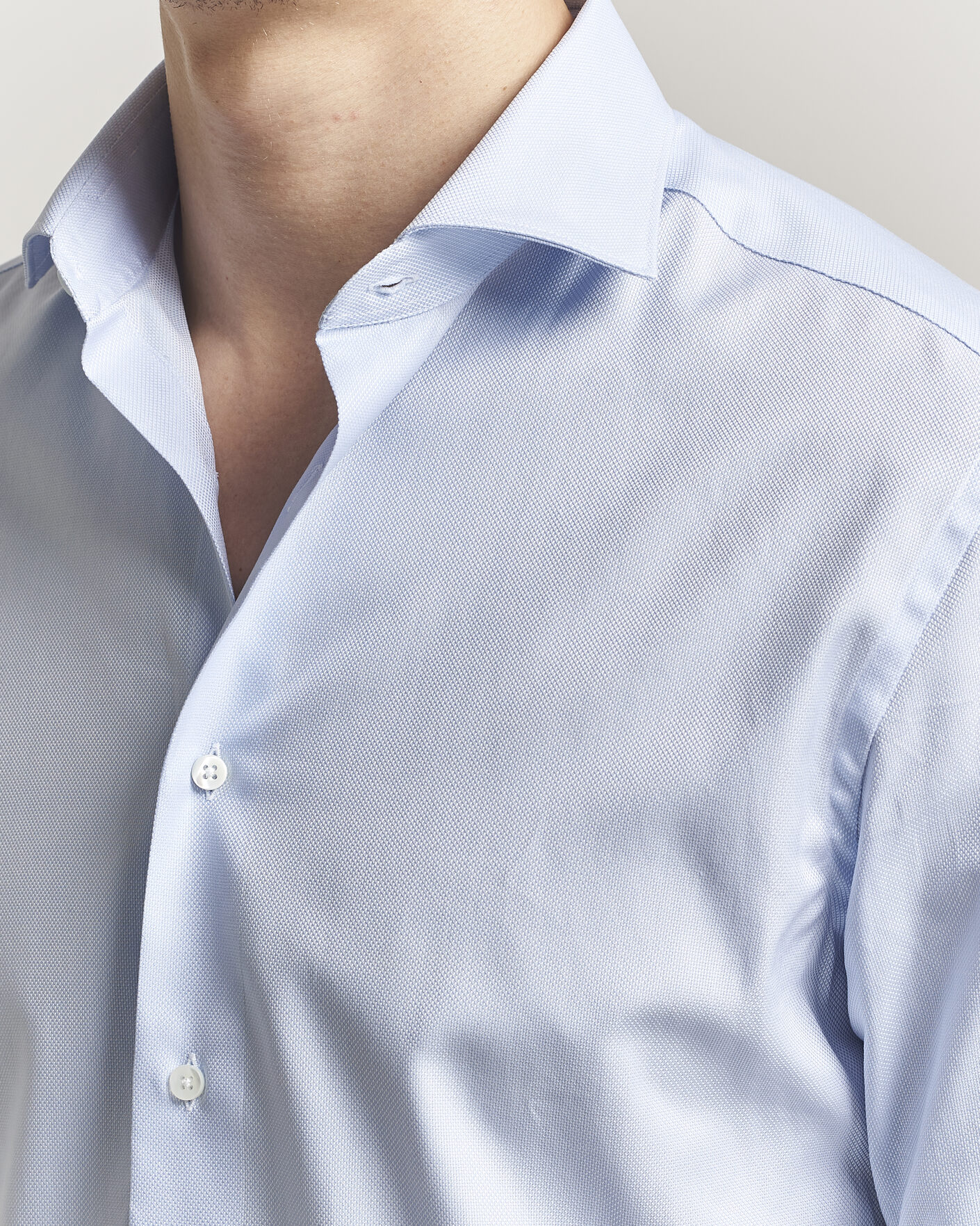 Herre | Skjorter | Canali | Slim Fit Oxford Shirt Light Blue