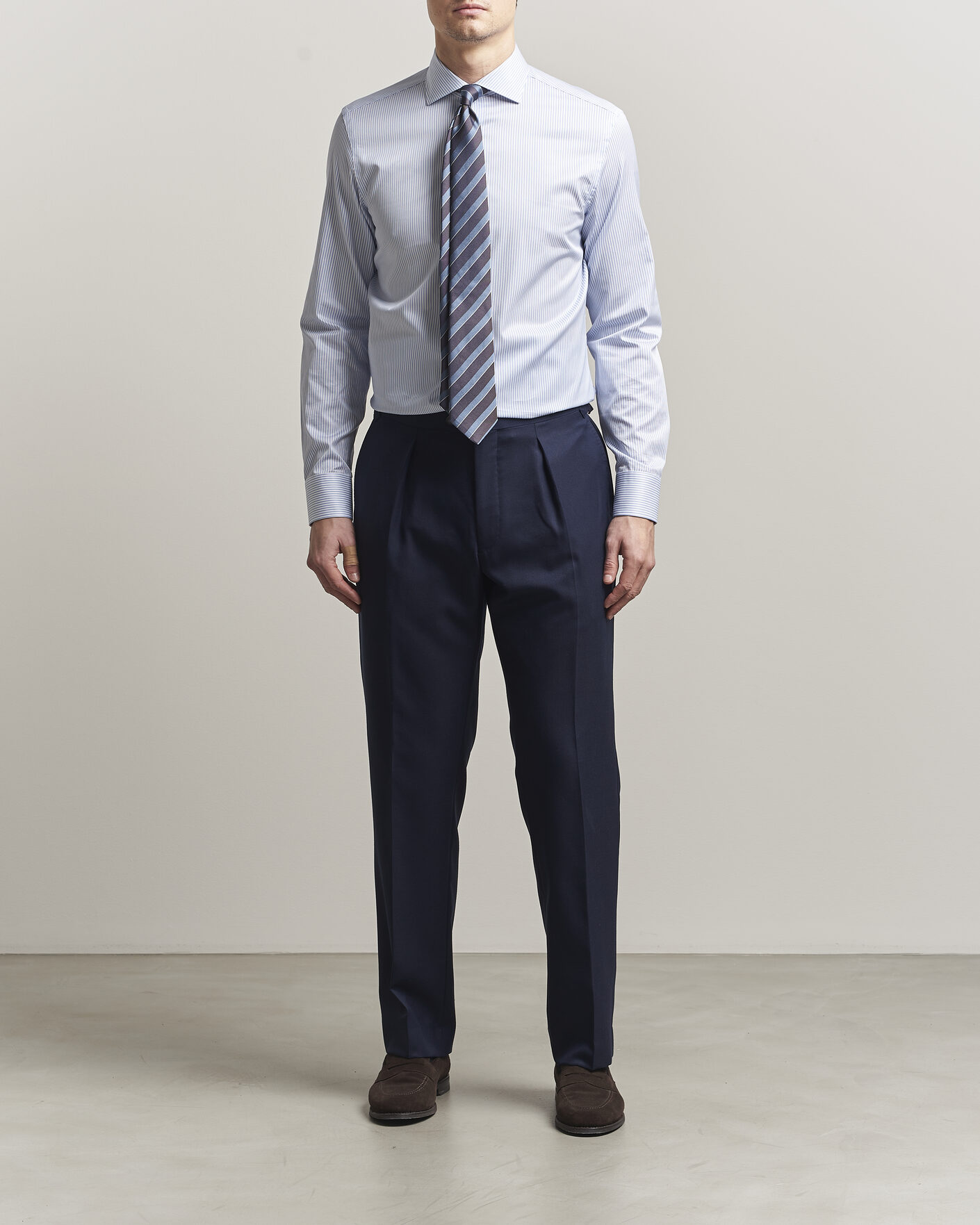 Herre | Skjorter | Canali | Slim Fit Impeccabile Shirt Blue Stripe