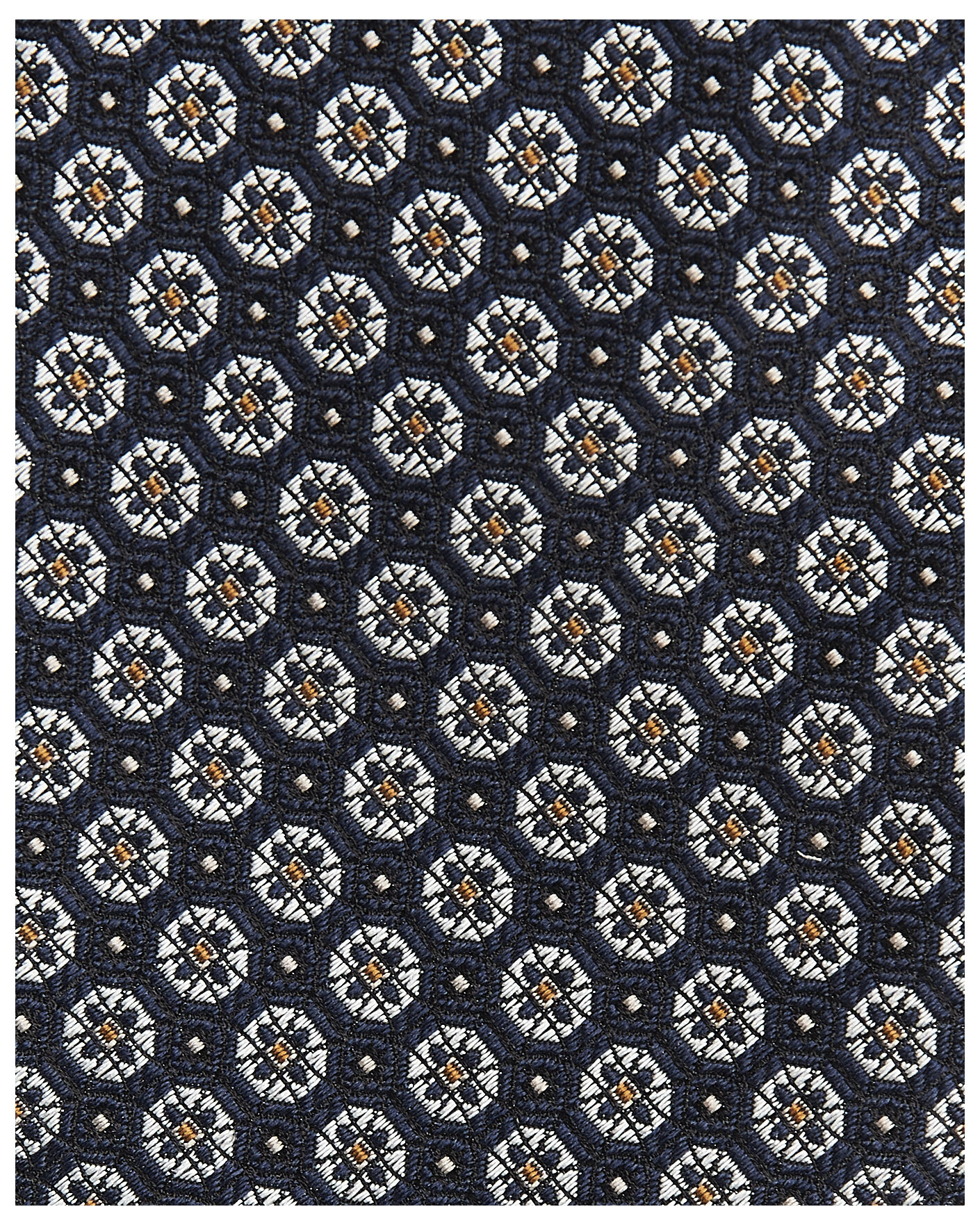 Herre | Slips | Canali | Jacquard Flower Silk Tie Navy