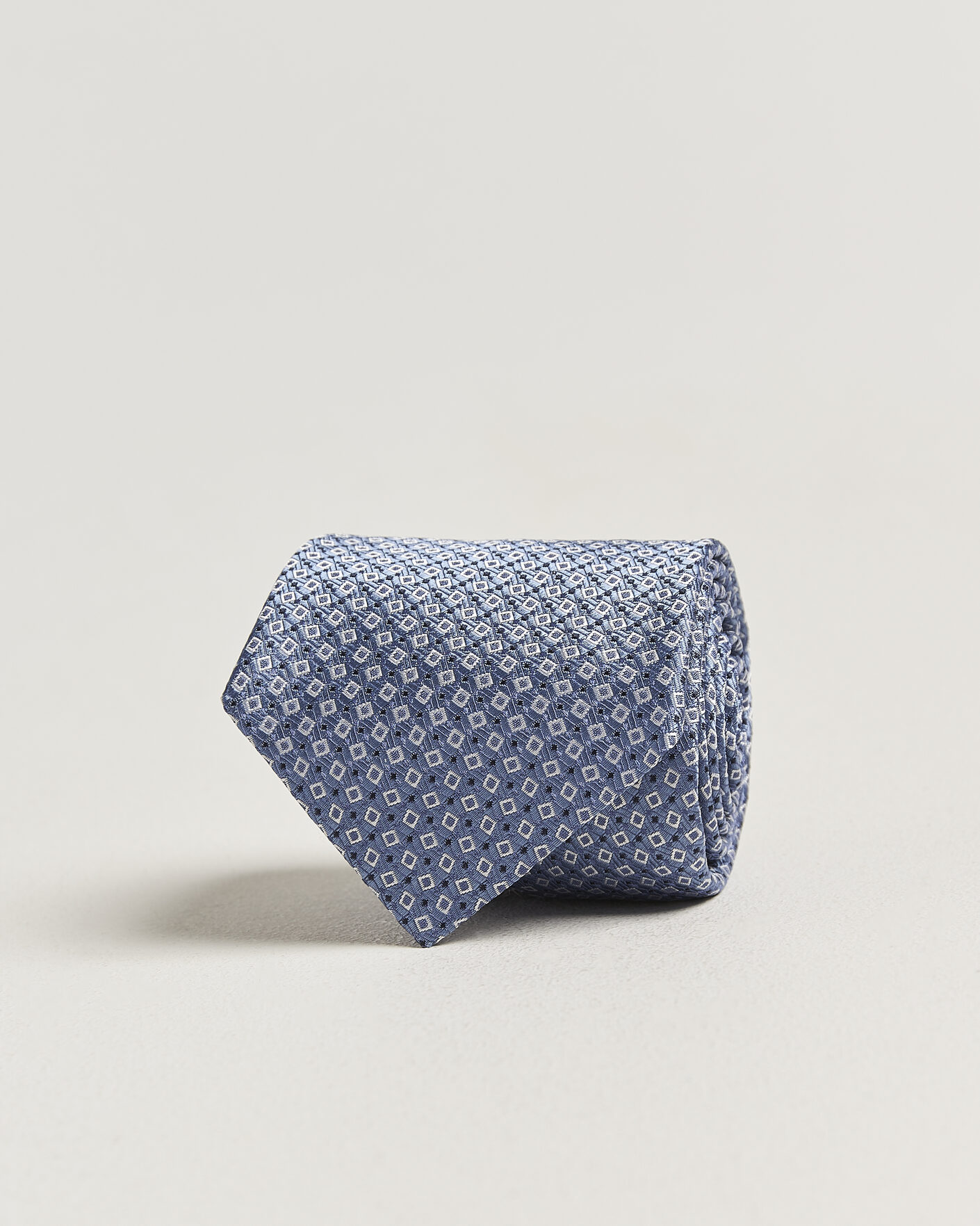 Herre | Slips | Canali | Micro Structure Silk Tie Light Blue