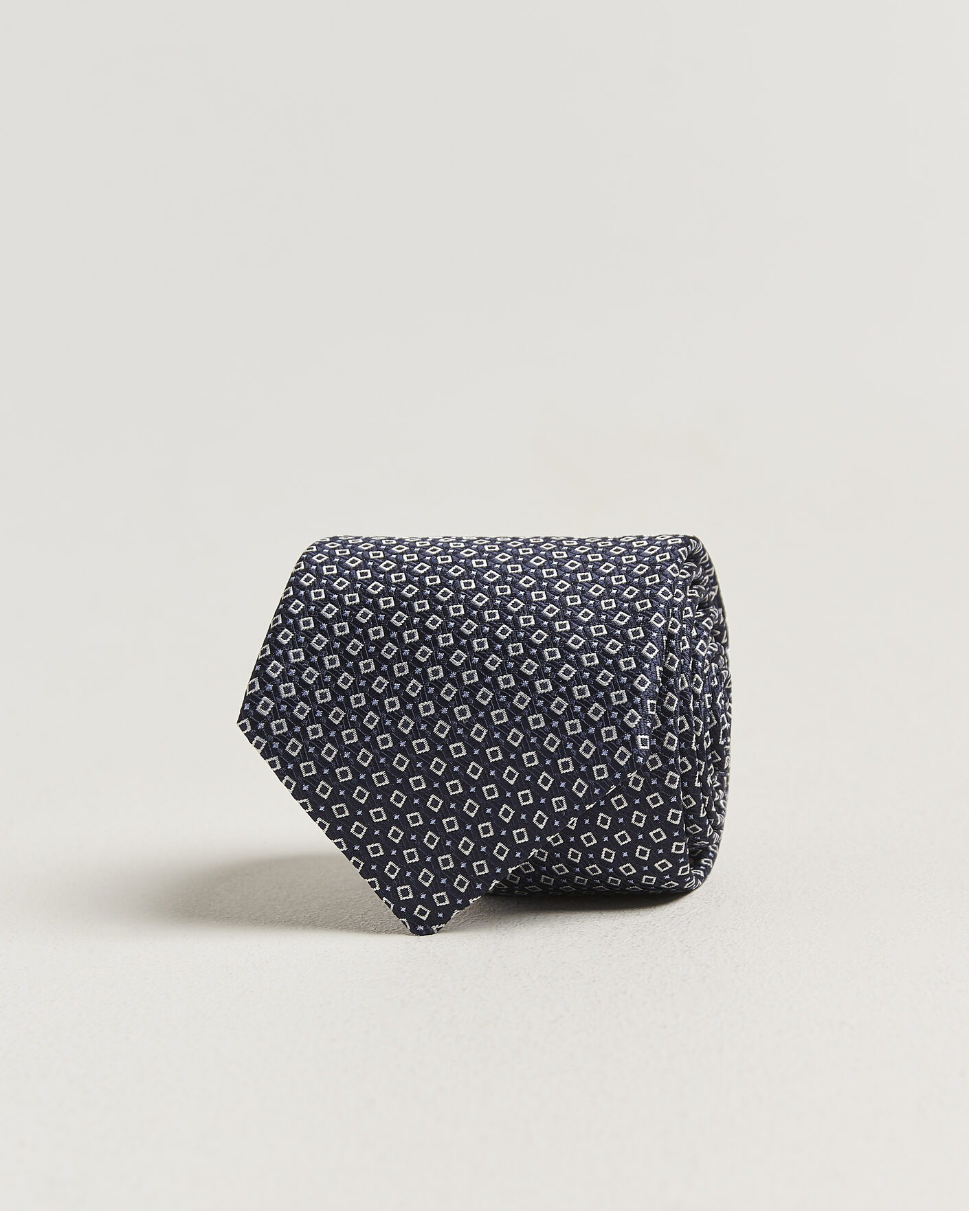 Herre | Slips | Canali | Micro Structure Silk Tie Navy