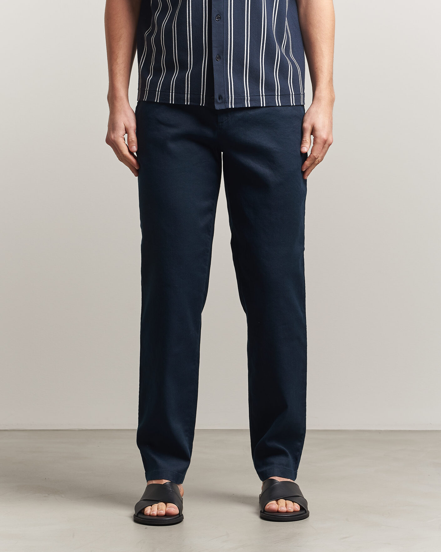 Herre | Bukser | J.Lindeberg | Logan Stretch Linen Pants JL Navy