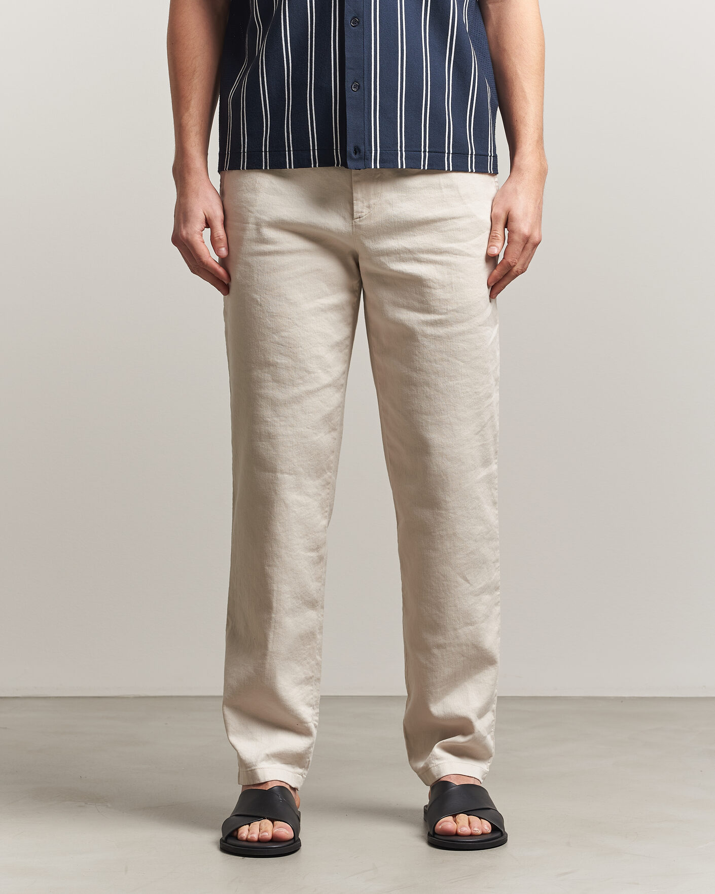 Herre | Bukser | J.Lindeberg | Logan Stretch Linen Pants Moonbeam