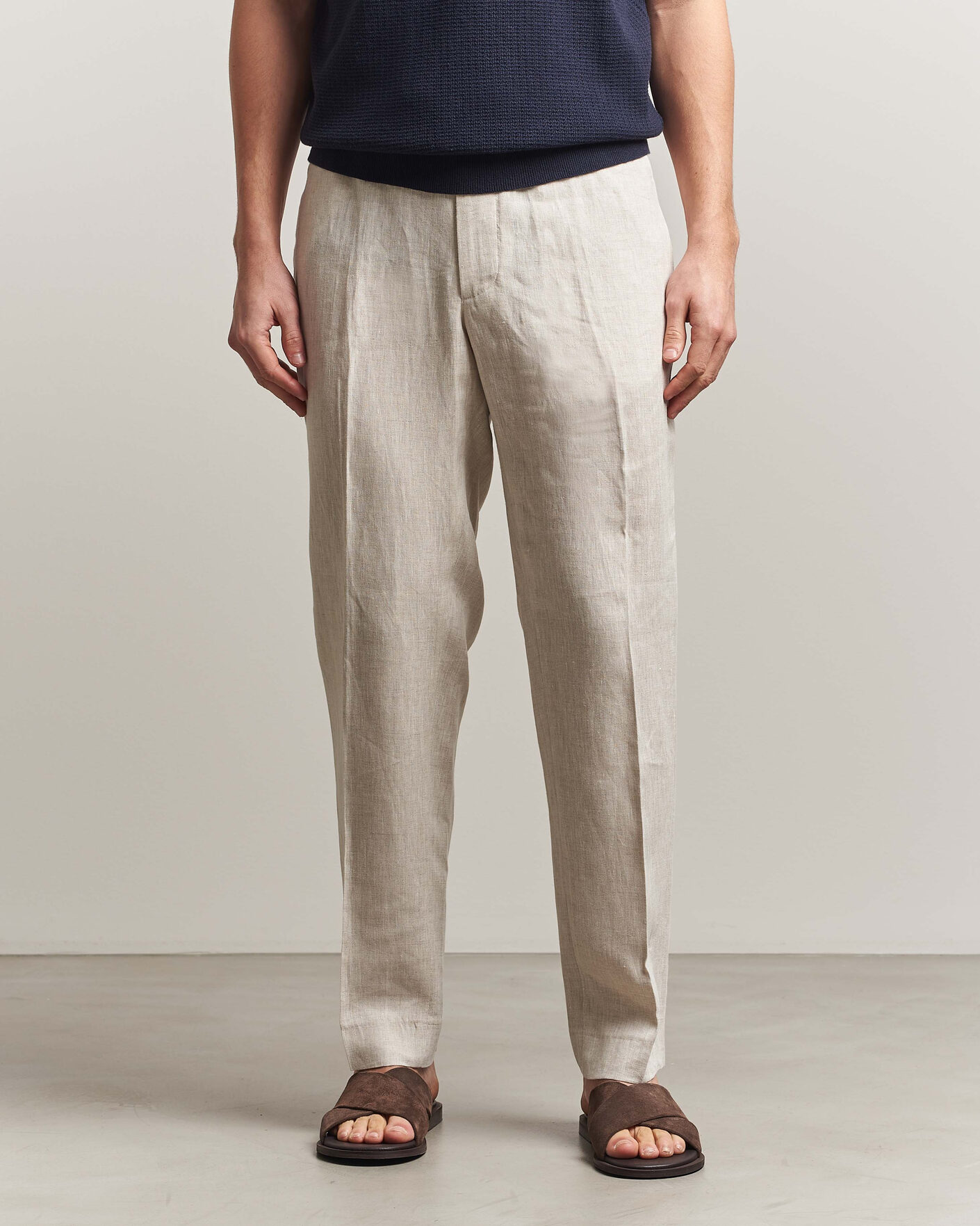 Herre | Bukser | J.Lindeberg | Soren Drape Linen Pants Moonbeam