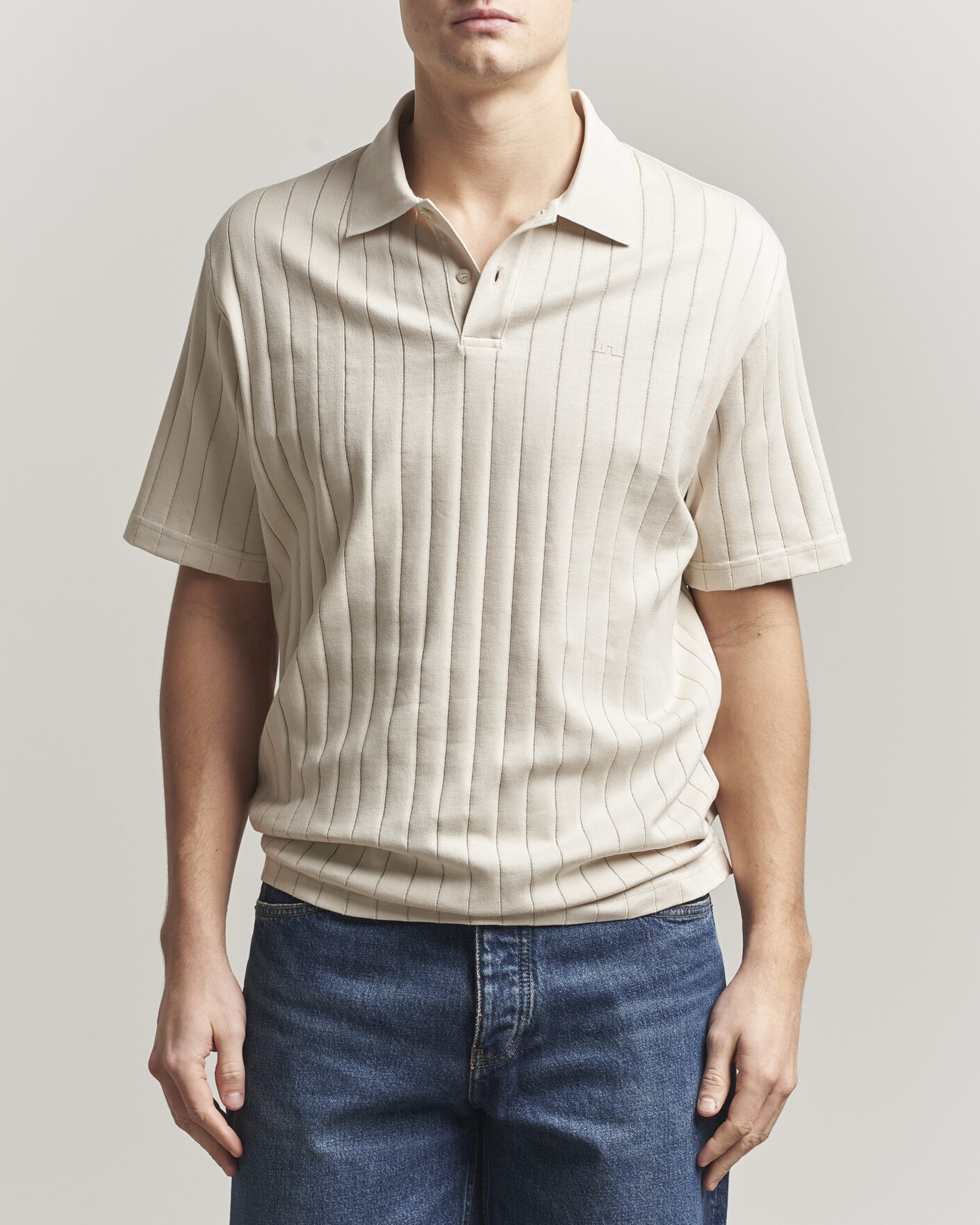 Herre | Pikéer | J.Lindeberg | Simon Striped Polo Moonbeam