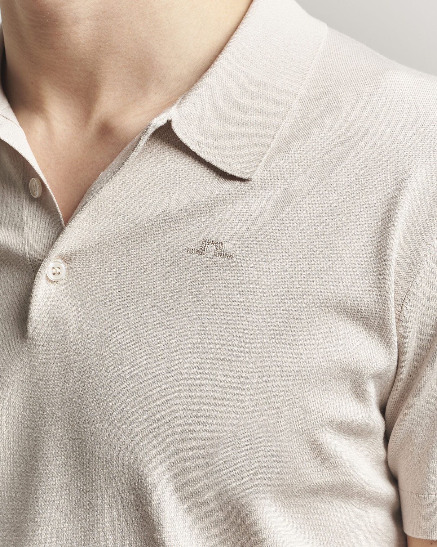Herre | Pikéer | J.Lindeberg | Ridge Knitted Polo Moonbeam