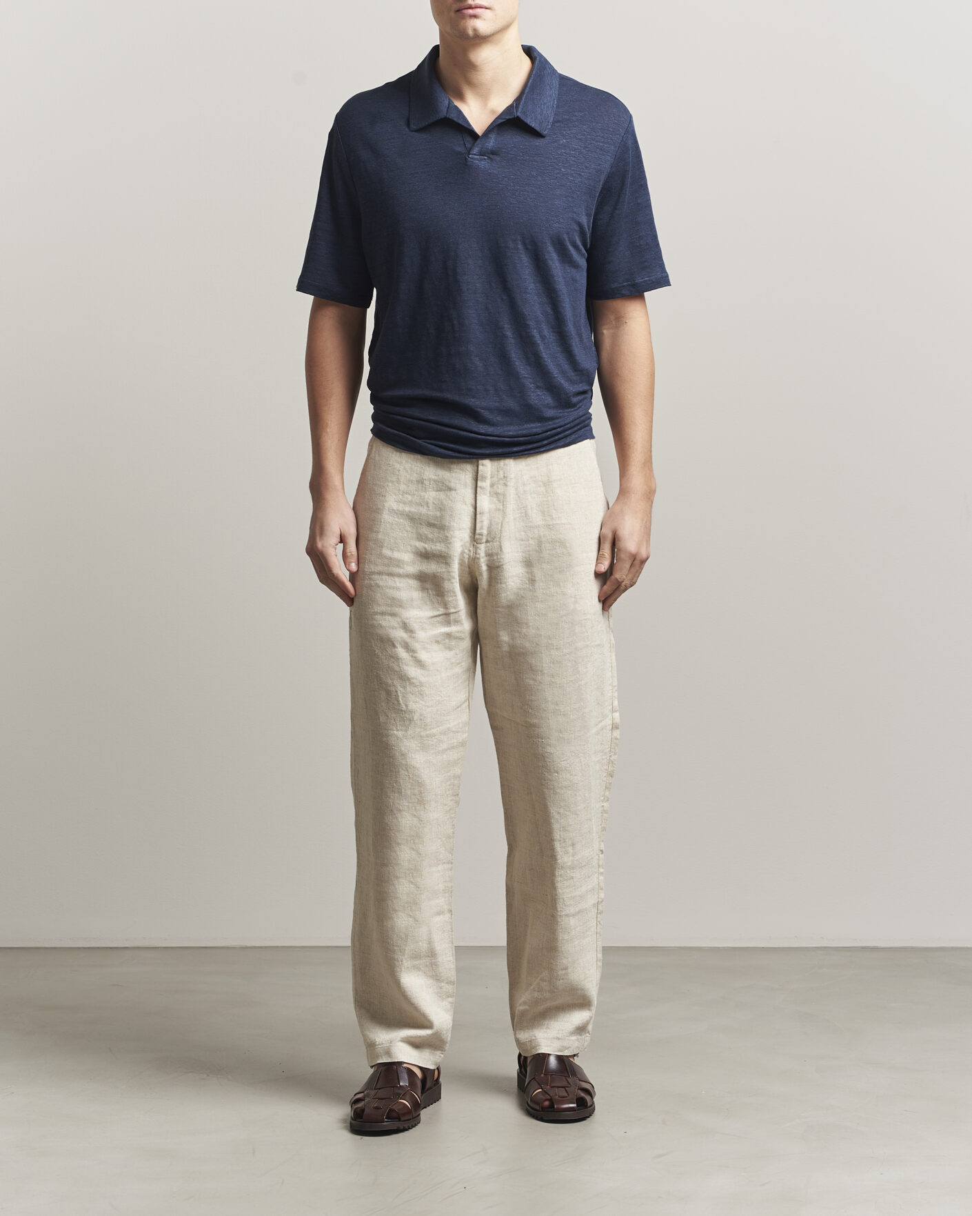 Herre | Pikéer | J.Lindeberg | Roy Linen Polo JL Navy