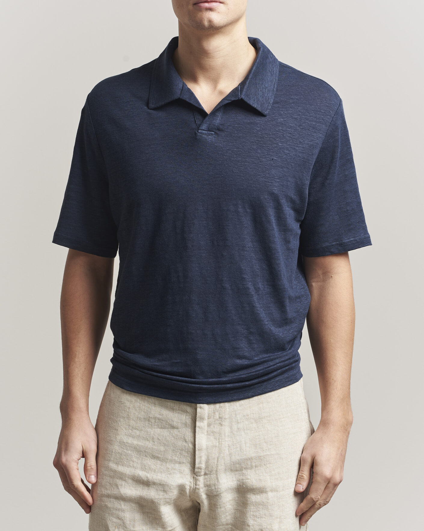 Herre | Pikéer | J.Lindeberg | Roy Linen Polo JL Navy