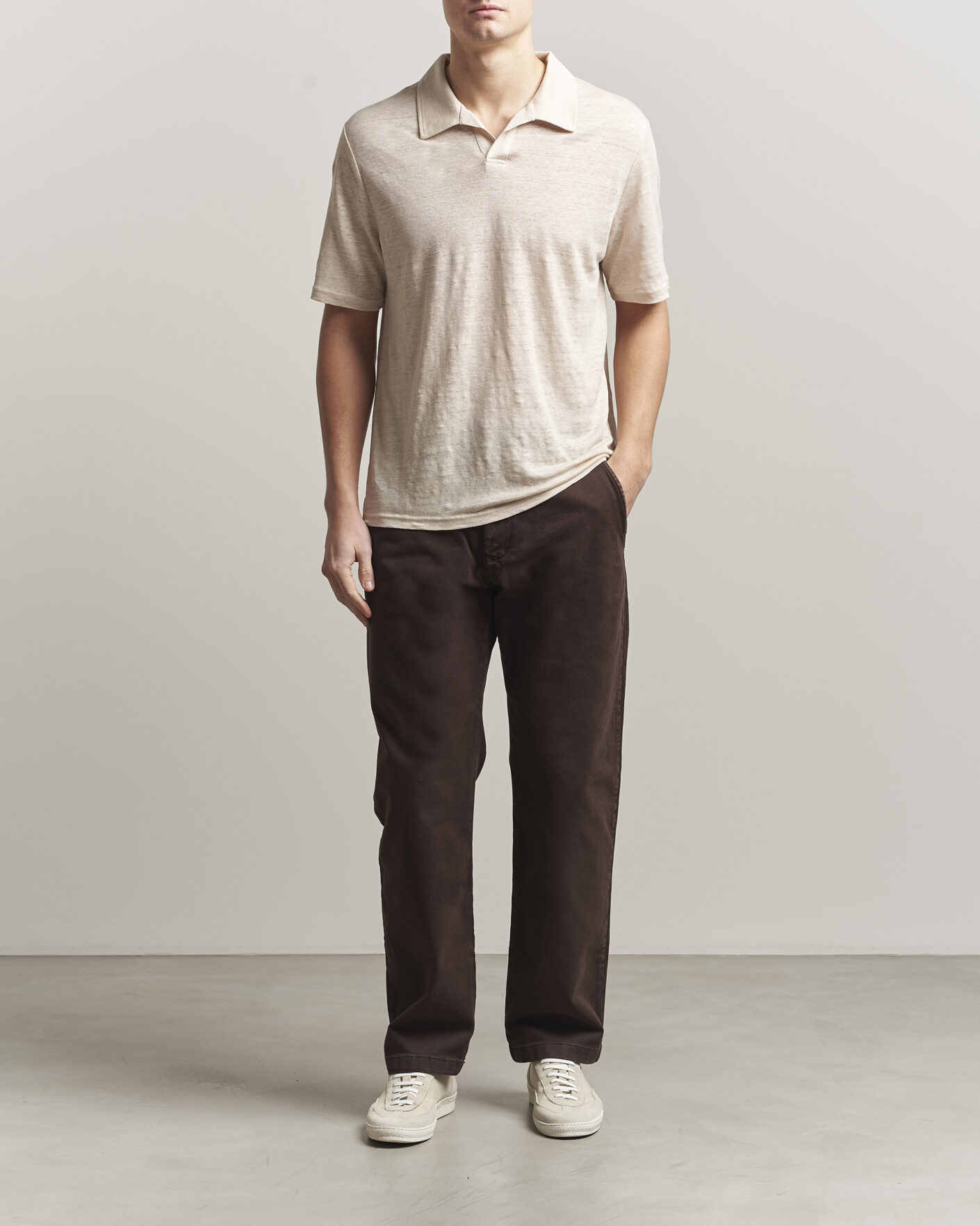 Herre | Pikéer | J.Lindeberg | Roy Linen Polo Moonbeam