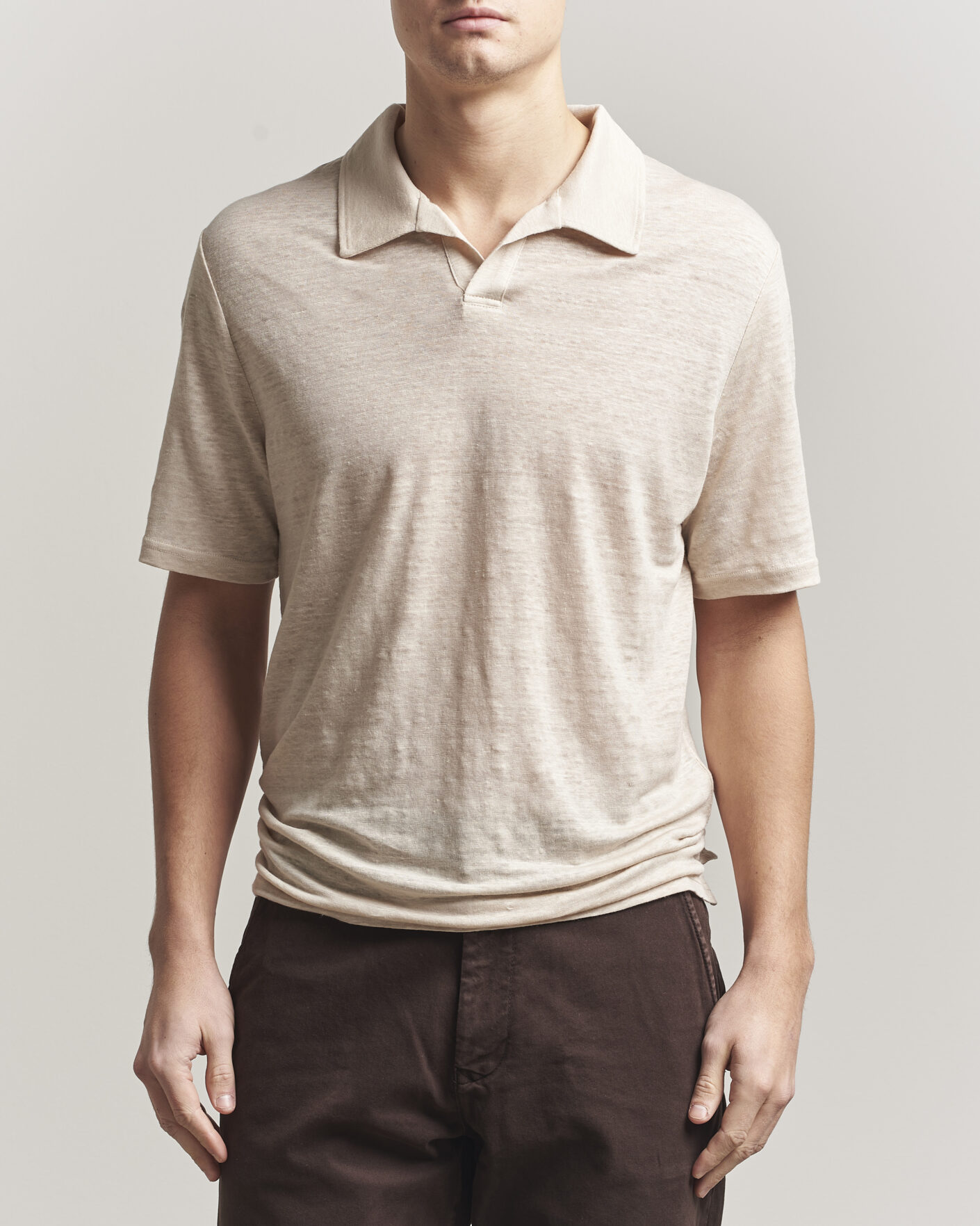 Herre | Pikéer | J.Lindeberg | Roy Linen Polo Moonbeam