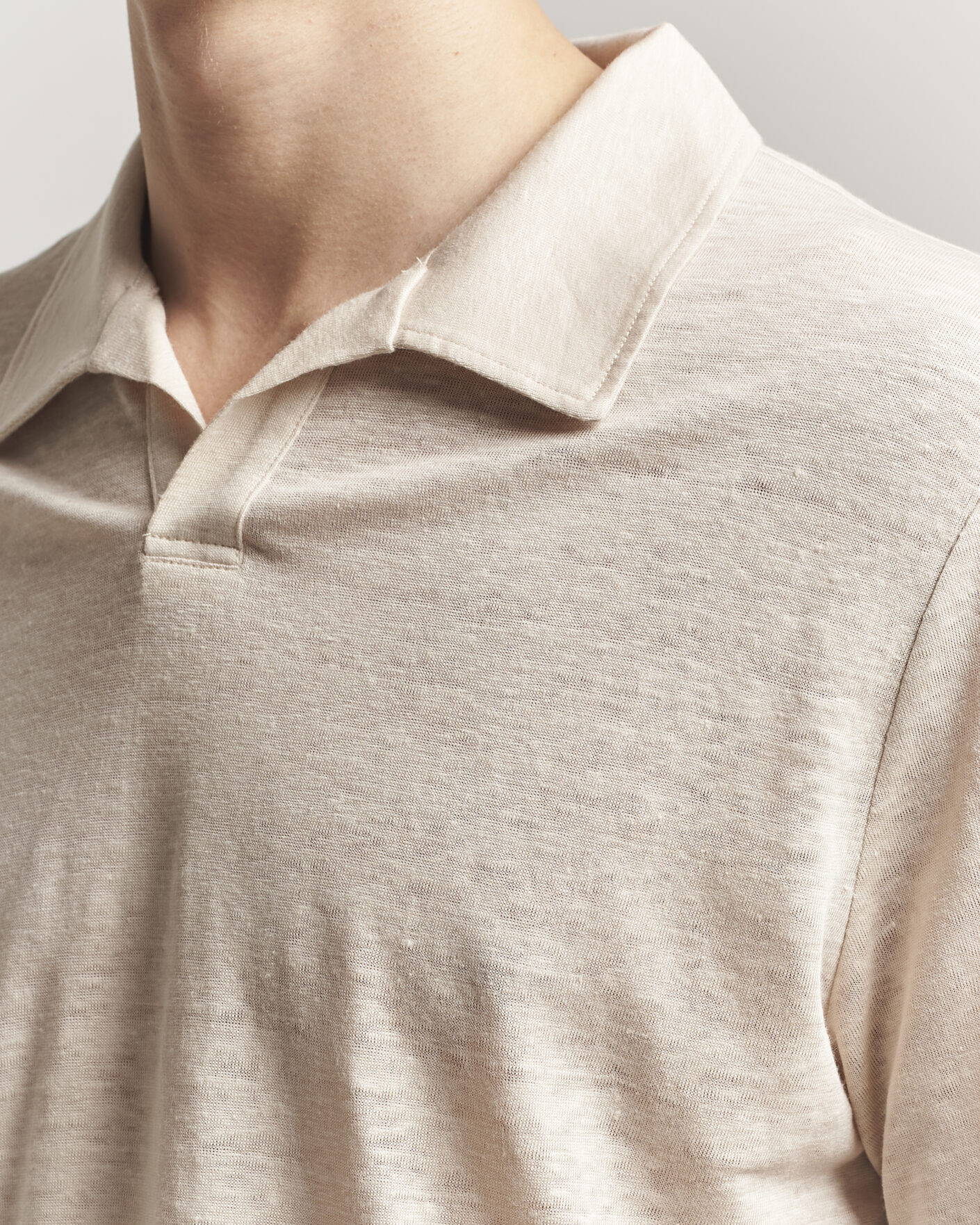 Herre | Pikéer | J.Lindeberg | Roy Linen Polo Moonbeam