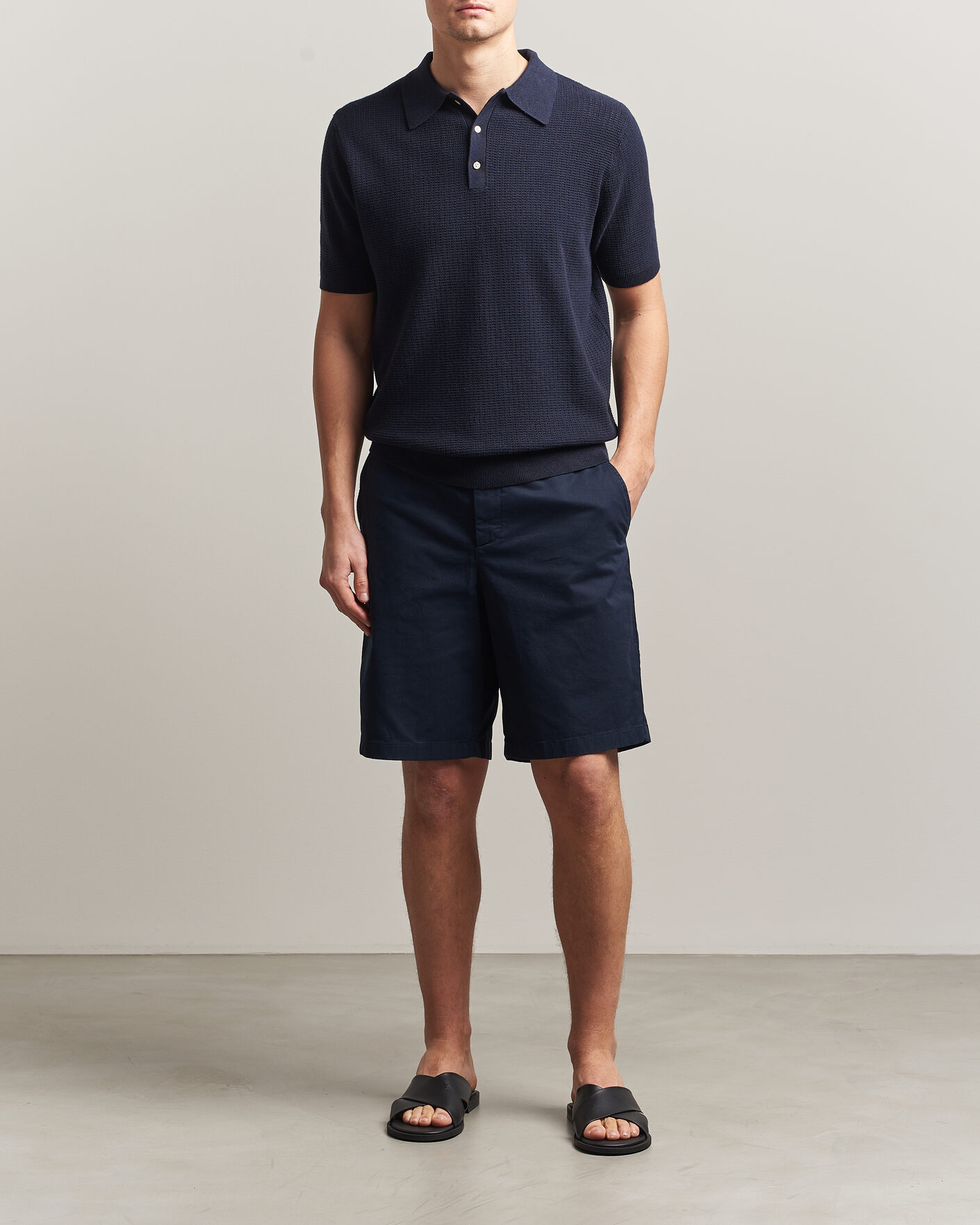 Herre | Shorts | J.Lindeberg | Shane Cotton Stretch Shorts JL Navy