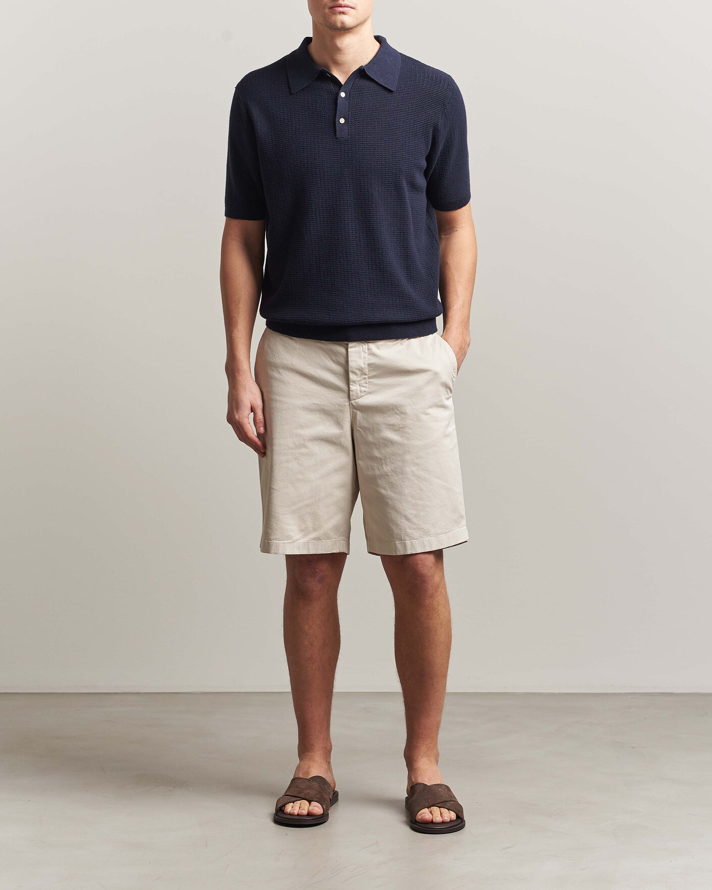 Herre | Shorts | J.Lindeberg | Shane Cotton Stretch Shorts Moonbeam