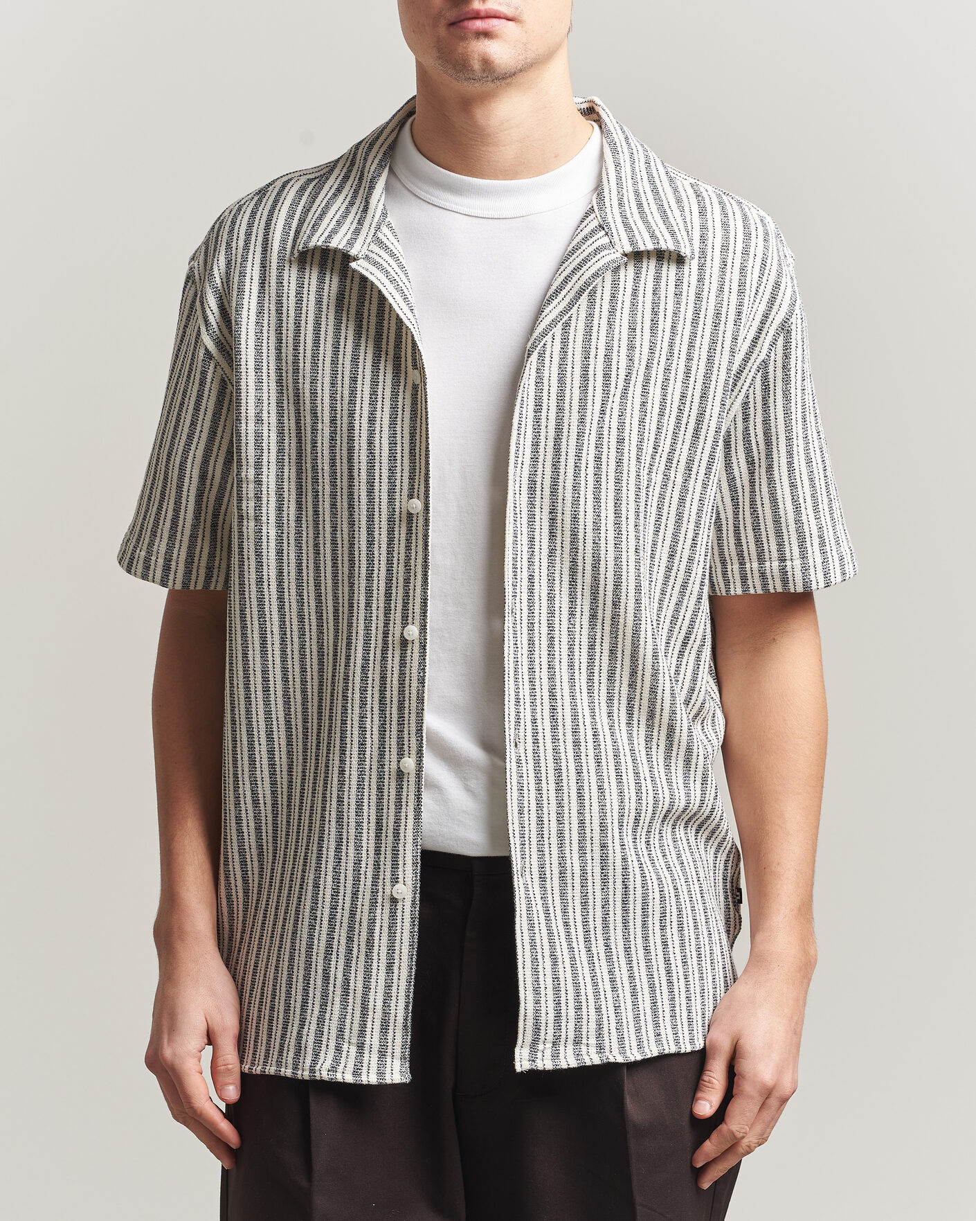 Herre | Skjorter | J.Lindeberg | Elio Structure Resort Shirt JL Navy