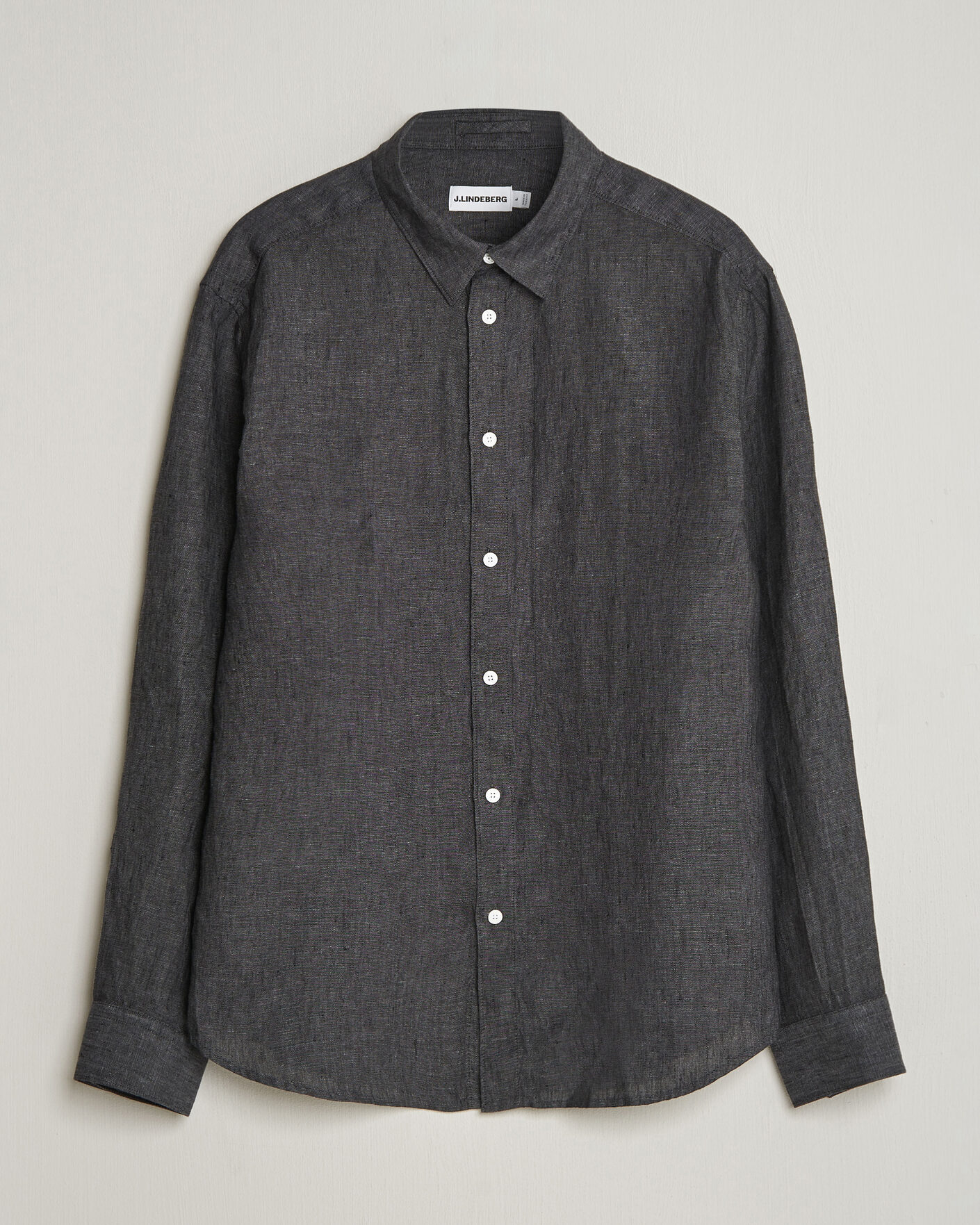 Herre | Skjorter | J.Lindeberg | Marlon Linen Melange Shirt Black