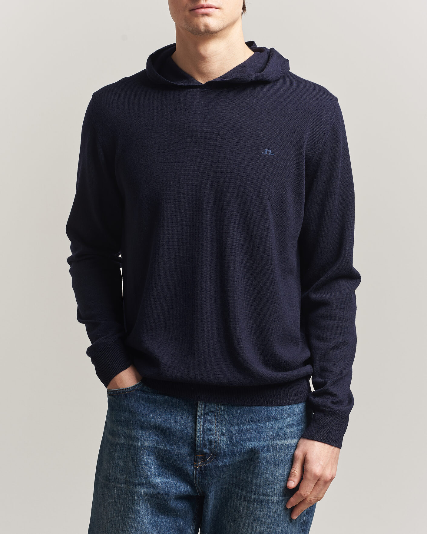 Herre | Gensere | J.Lindeberg | Karl Merino Hoodie JL Navy